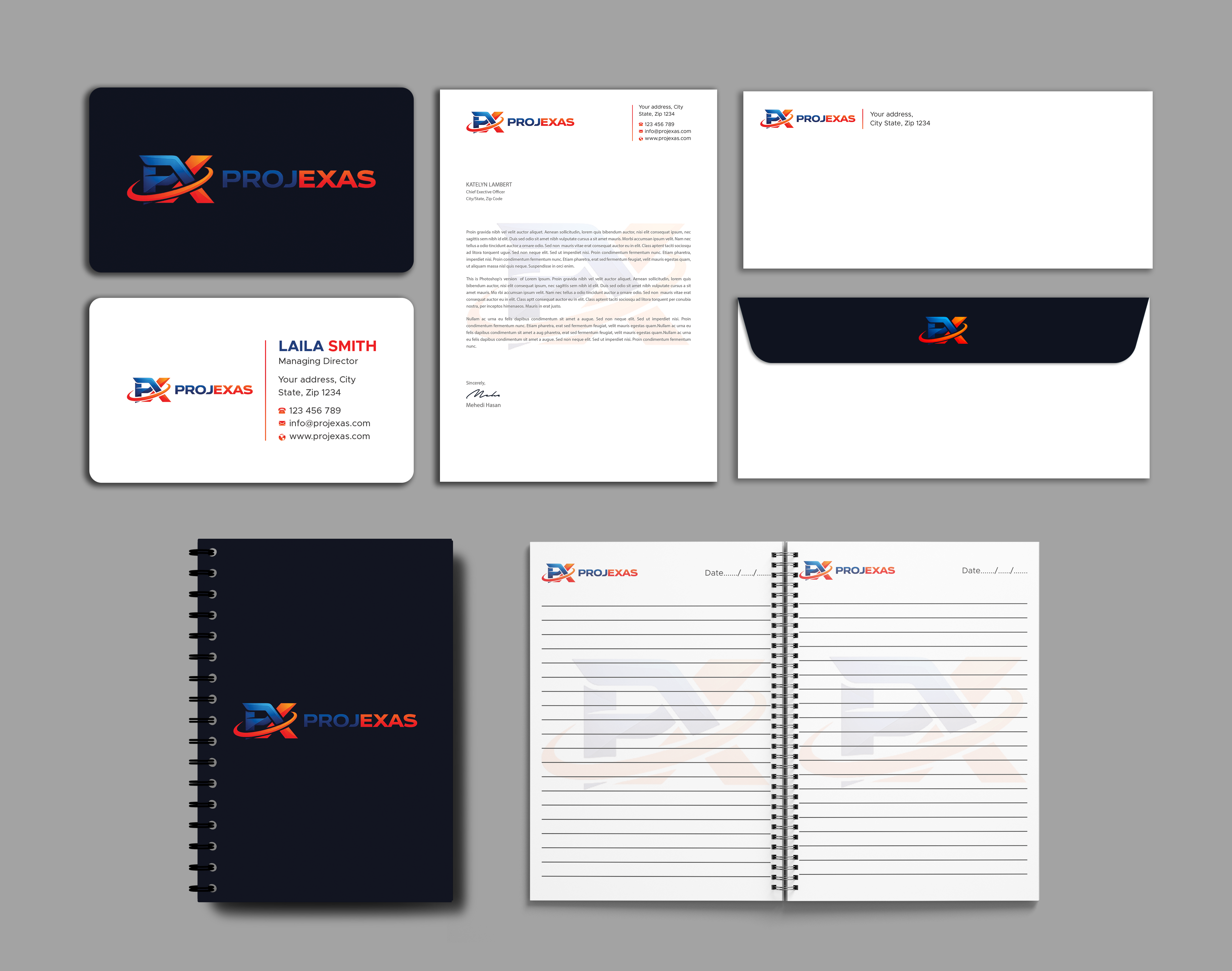 Stationery Design by Expert Bappy for Projexas Limited | Design #37513221