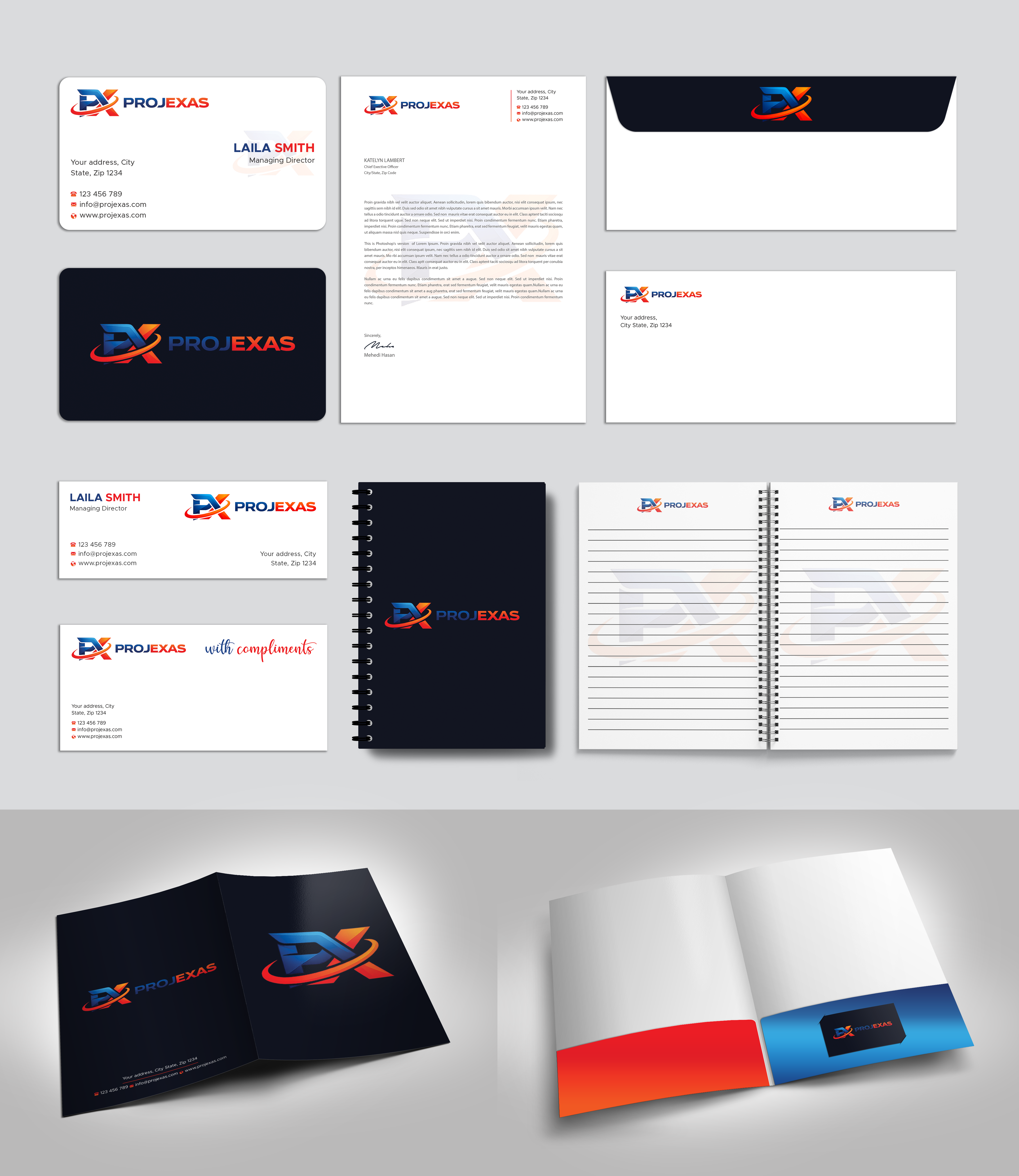 Stationery Design by Expert Bappy for Projexas Limited | Design #37514092