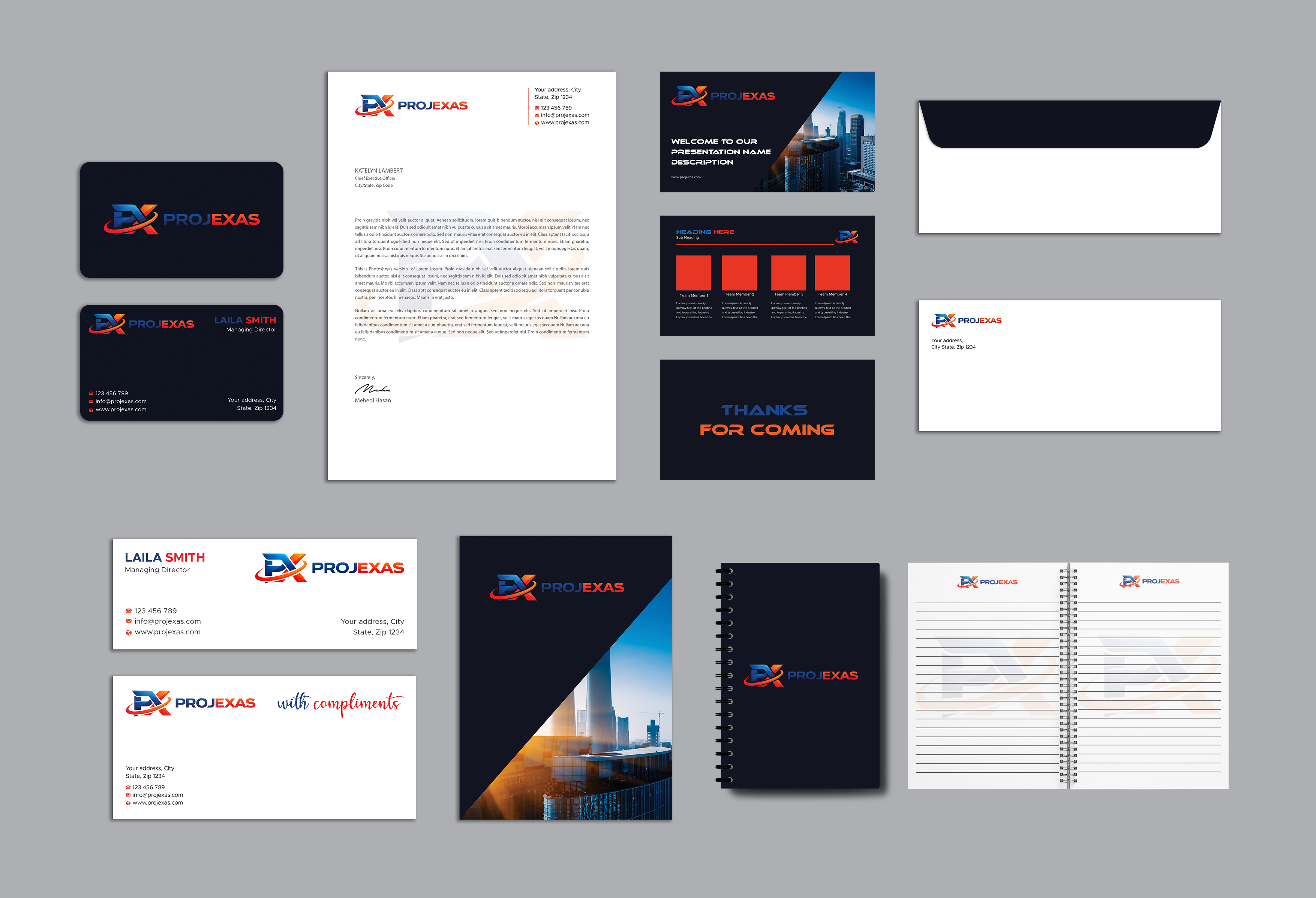 Stationery Design by Expert Bappy for Projexas Limited | Design #37514458