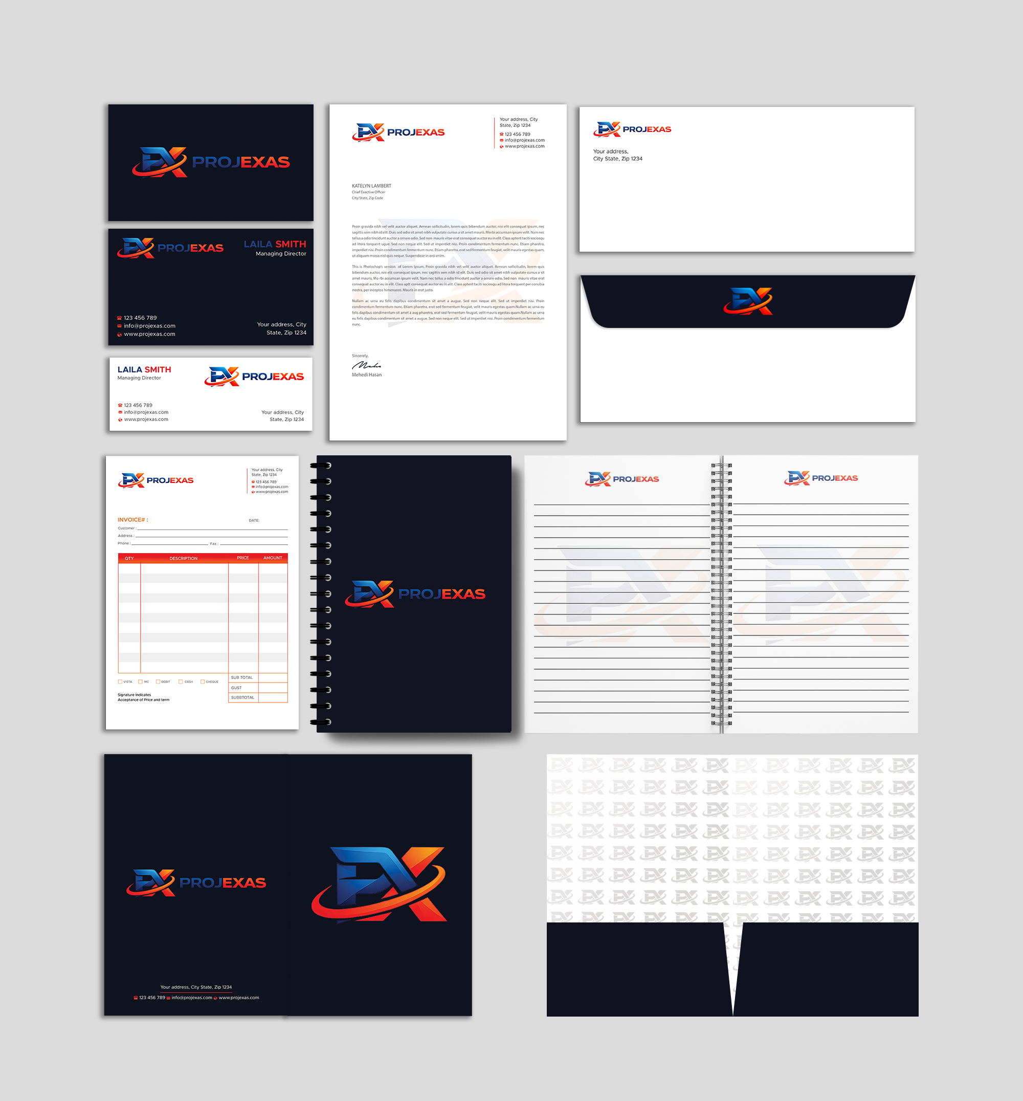 Stationery Design by Expert Bappy for Projexas Limited | Design #37515998