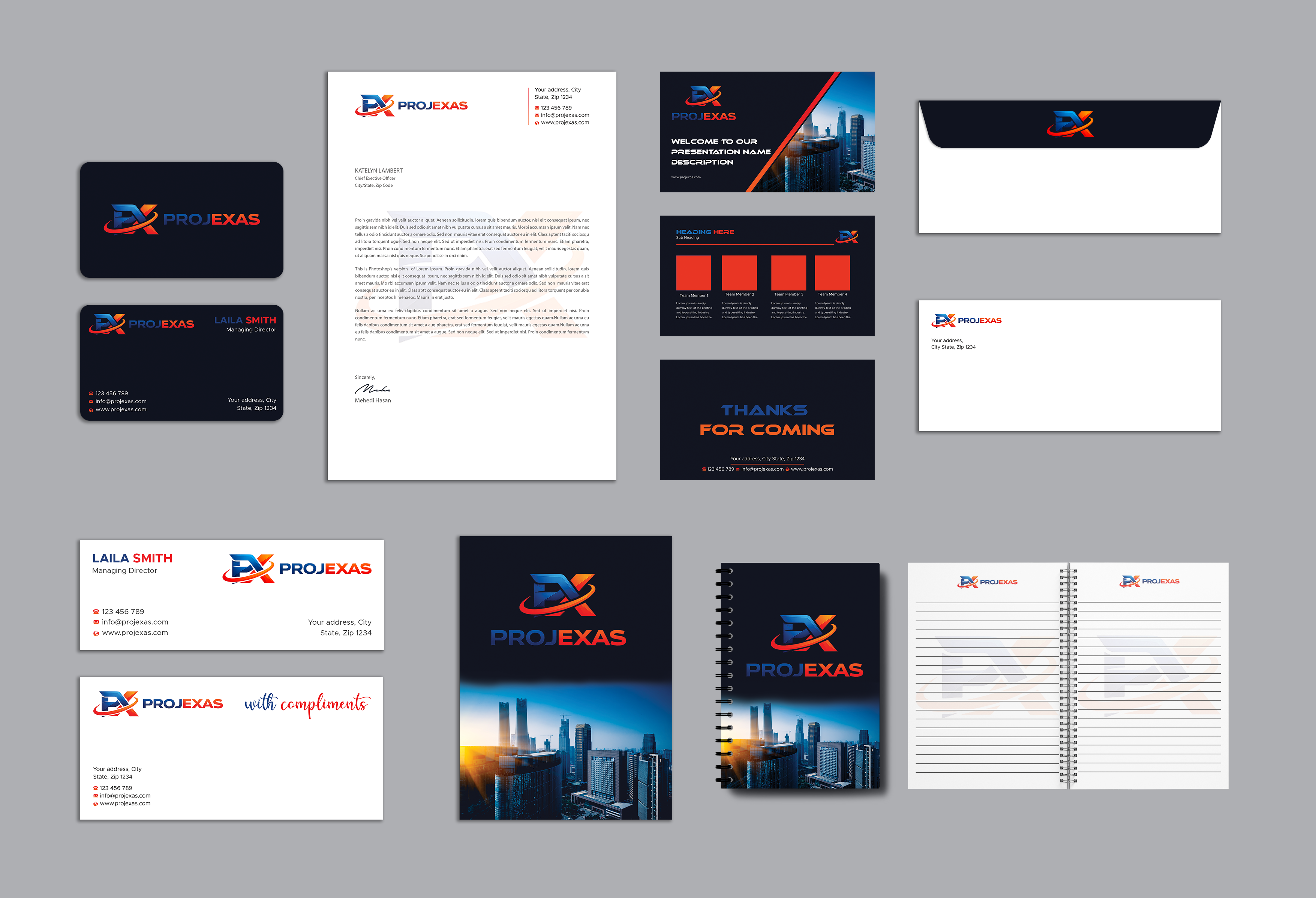 Stationery Design by Expert Bappy for Projexas Limited | Design #37516582