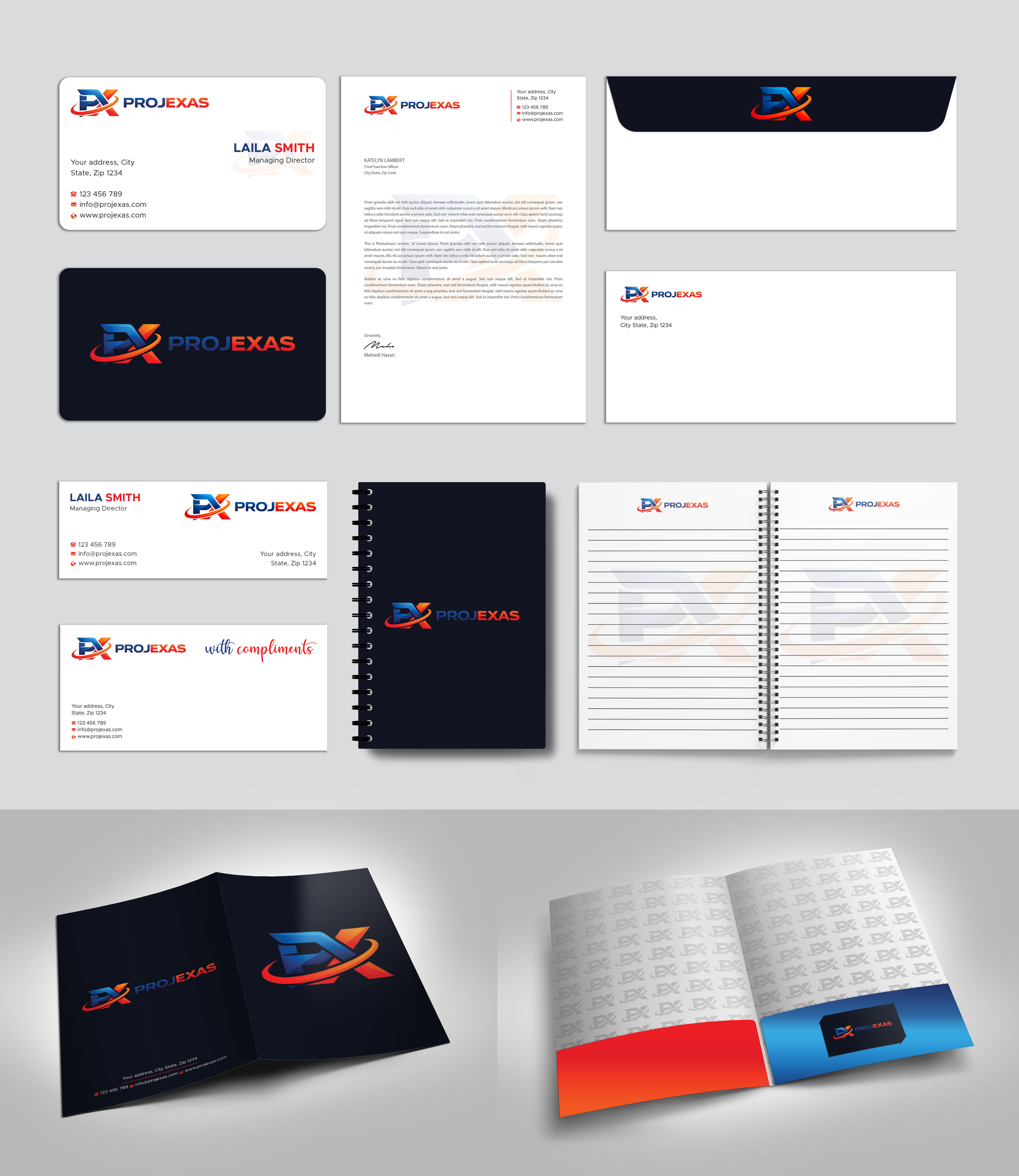Schreibwaren-Design von Expert Bappy für Projexas Limited | Design #37516595
