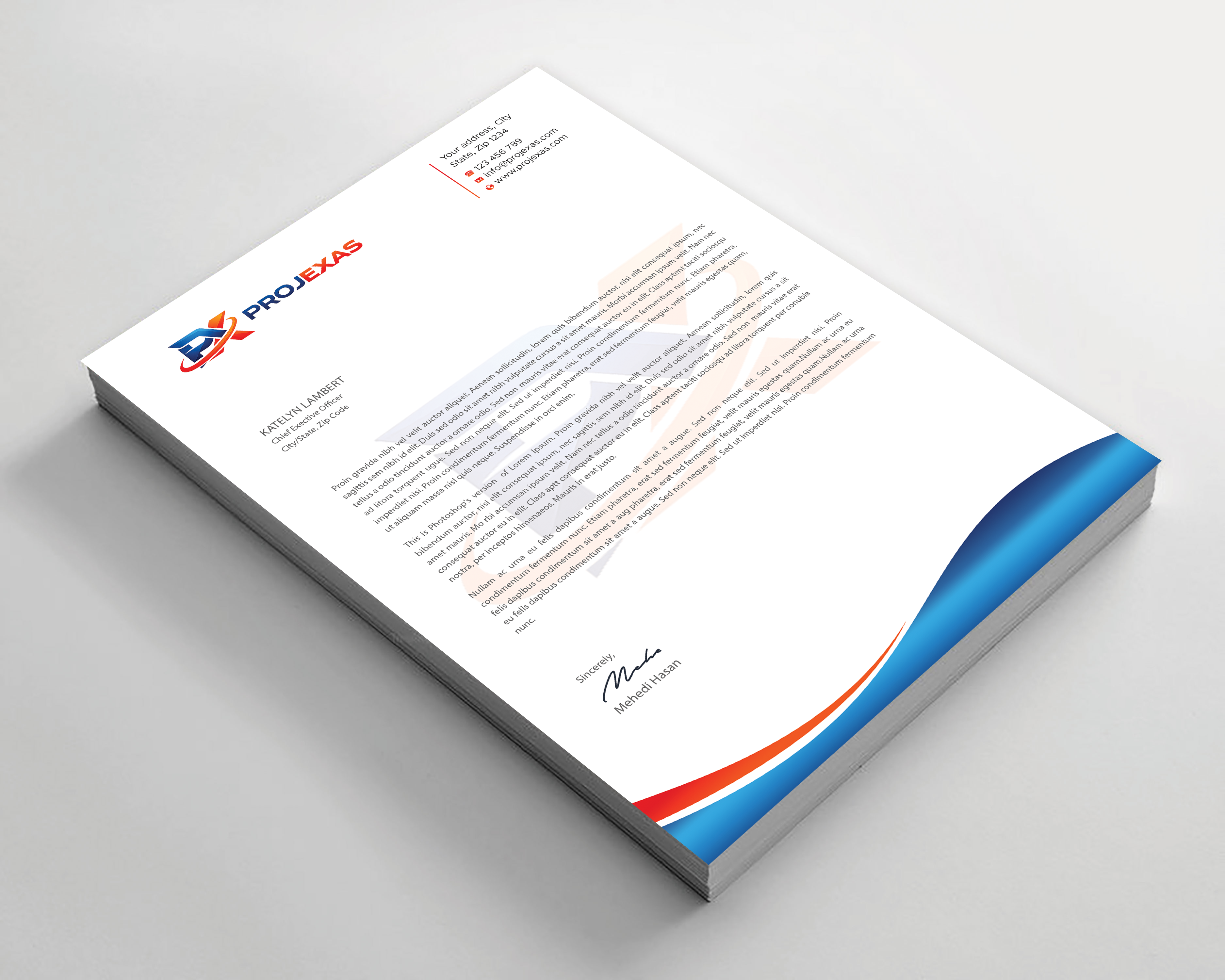 Stationery Design by Expert Bappy for Projexas Limited | Design #37517052