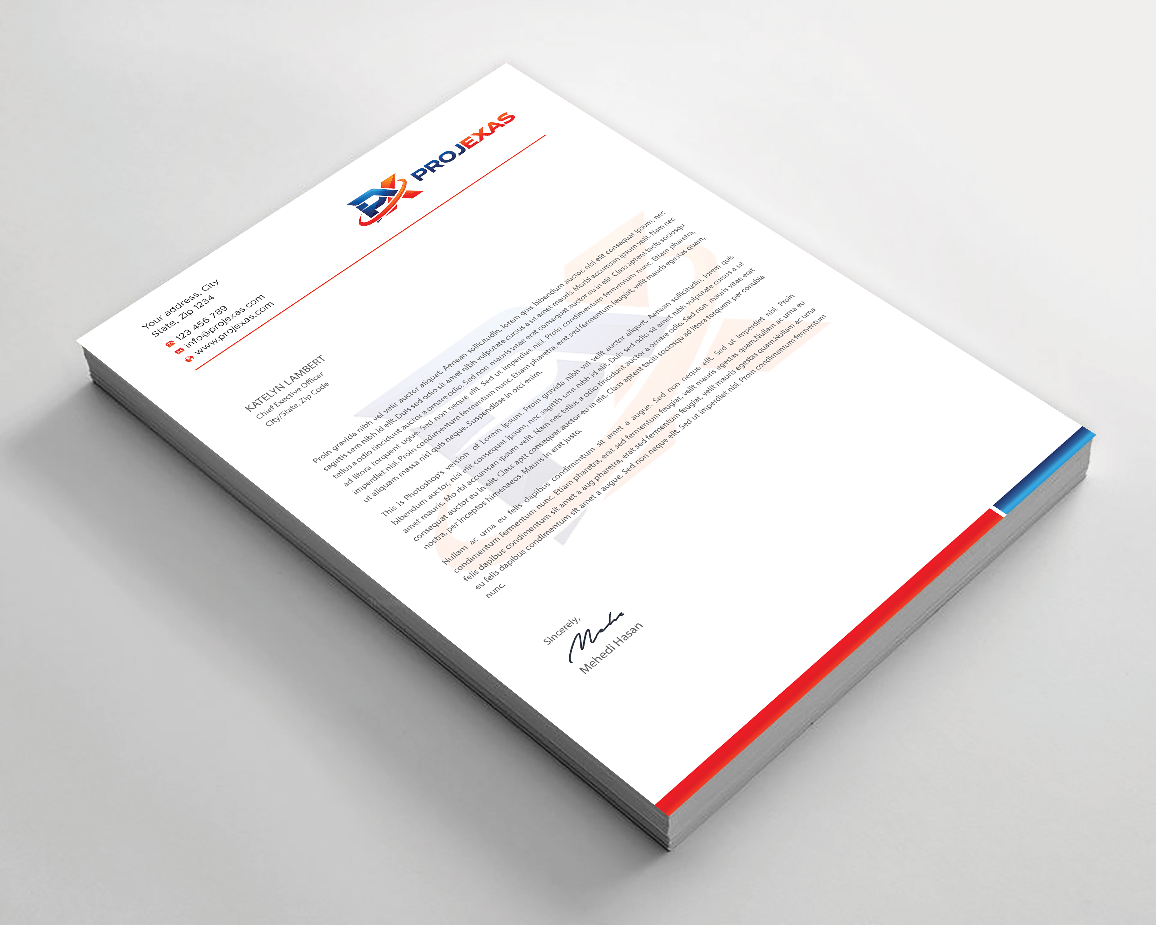 Schreibwaren-Design von Expert Bappy für Projexas Limited | Design #37517306