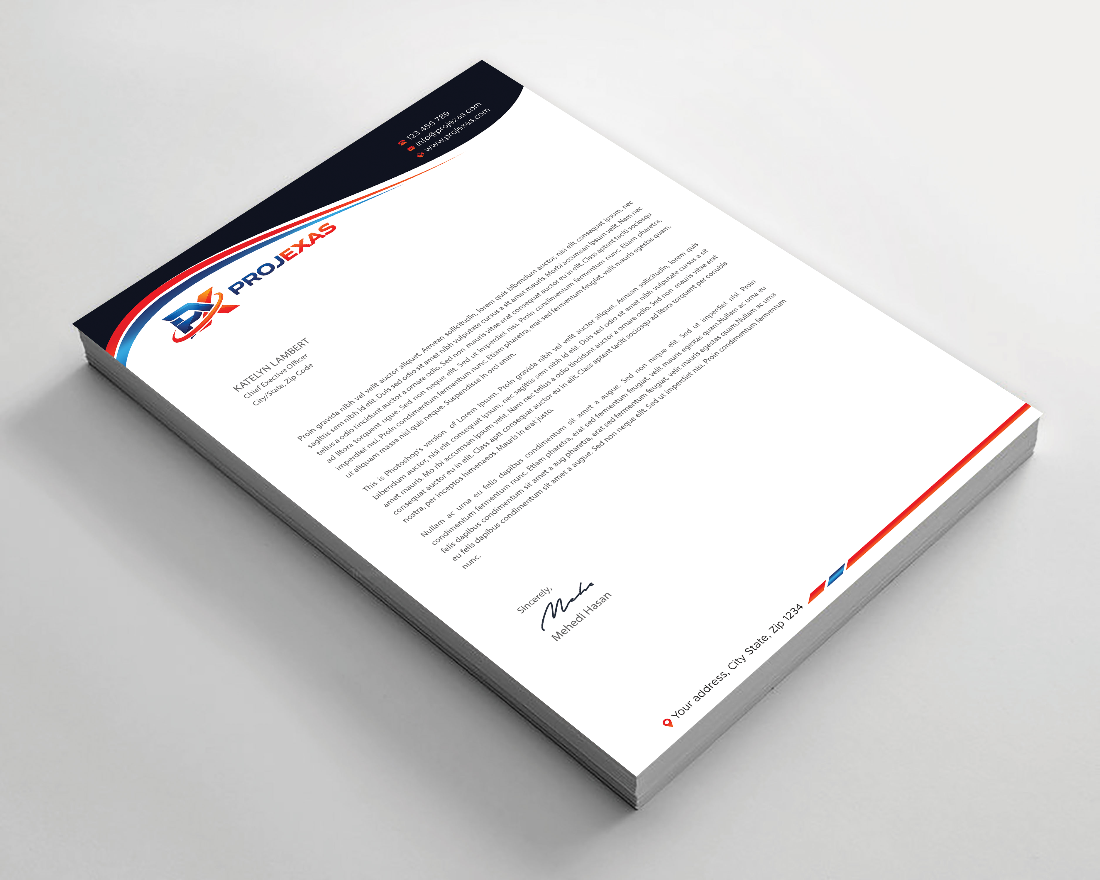 Stationery Design by Expert Bappy for Projexas Limited | Design #37518456