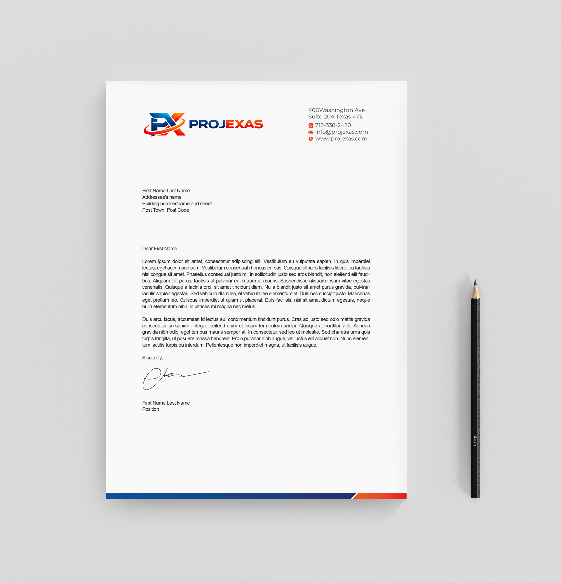 Stationery Design by R.design for Projexas Limited | Design #37513585
