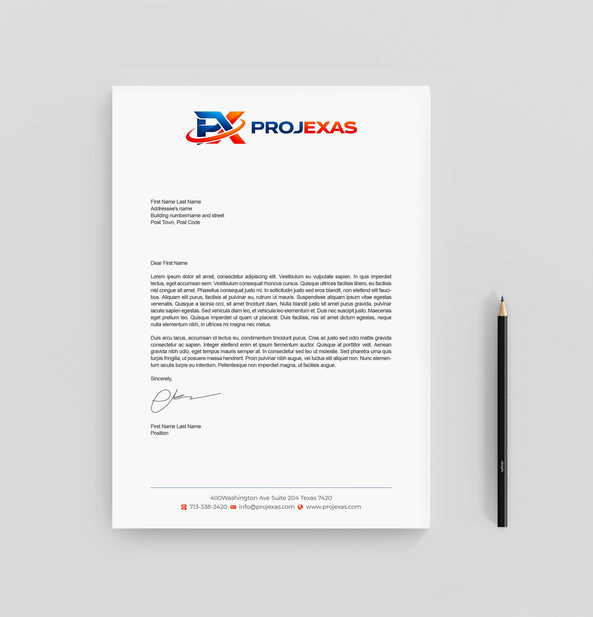 Stationery Design by R.design for Projexas Limited | Design #37513590