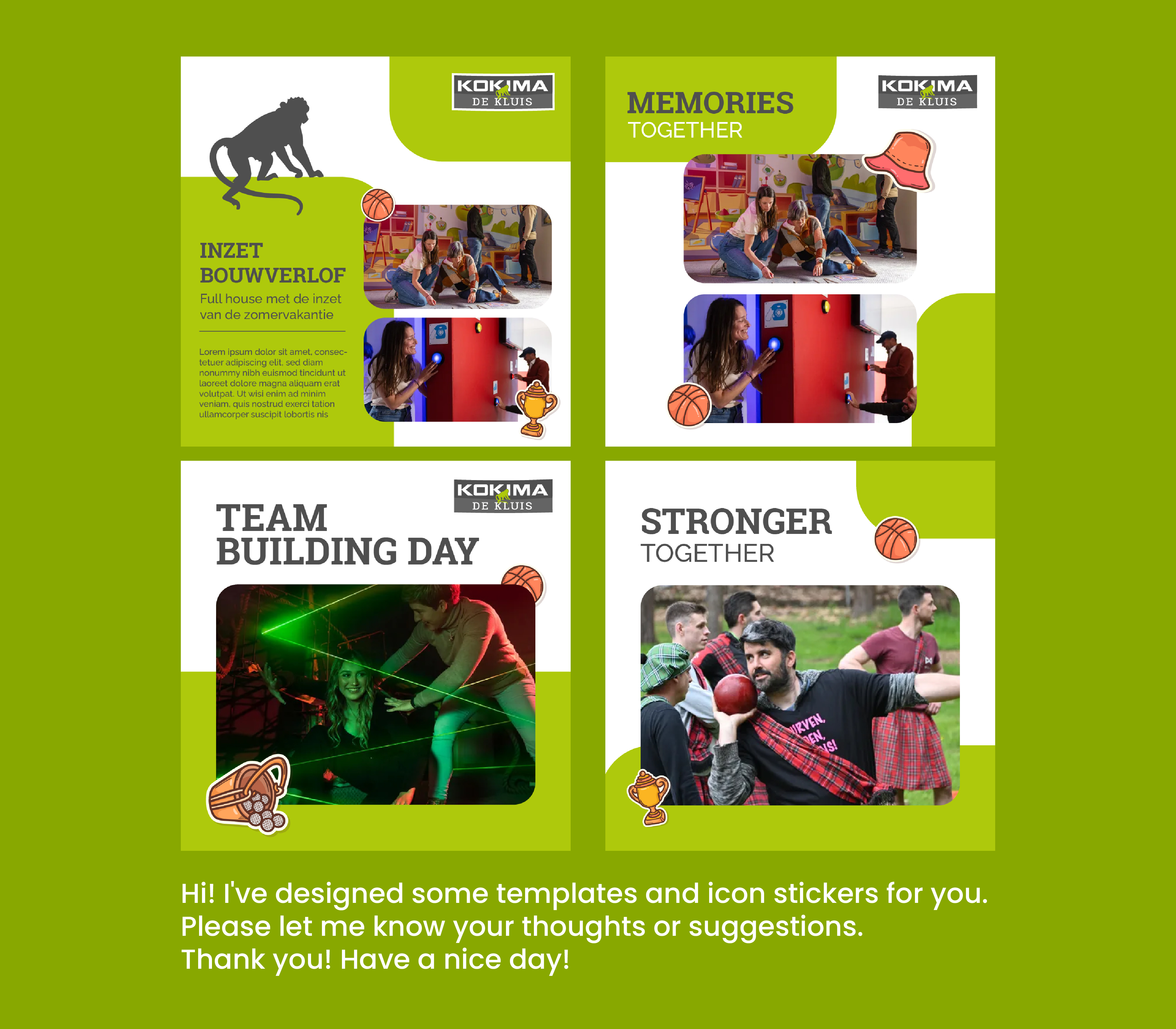 Facebook Design by Jeewz for Kokima corporate events - BE 0863.243.085 | Design #37522853