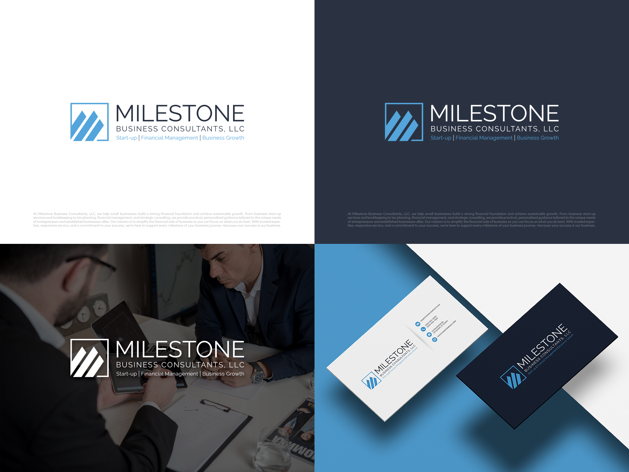 Logo Design by COLOUR CREATIVE for Milestone Business Consultants, LLC | Design #37535647