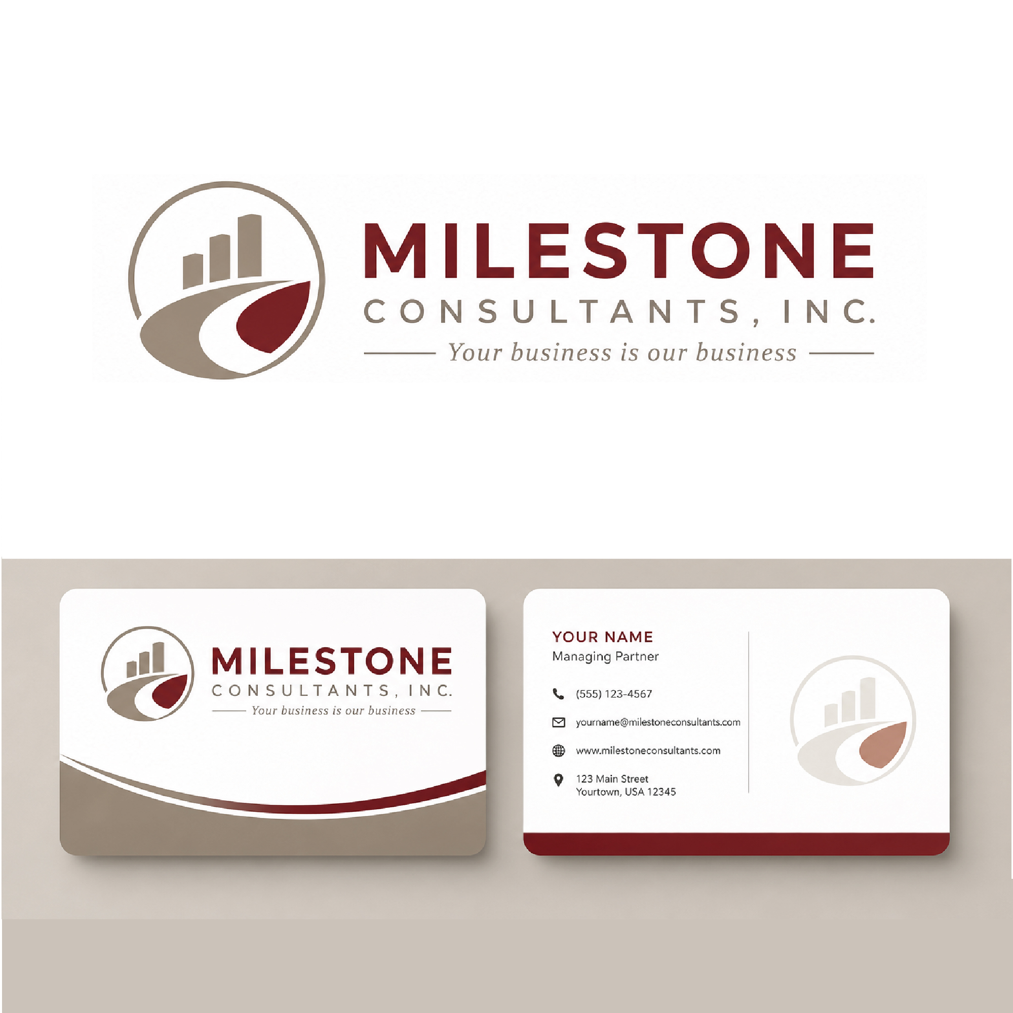 Logo Design by Logodesigns006 for Milestone Business Consultants, LLC | Design #37519502