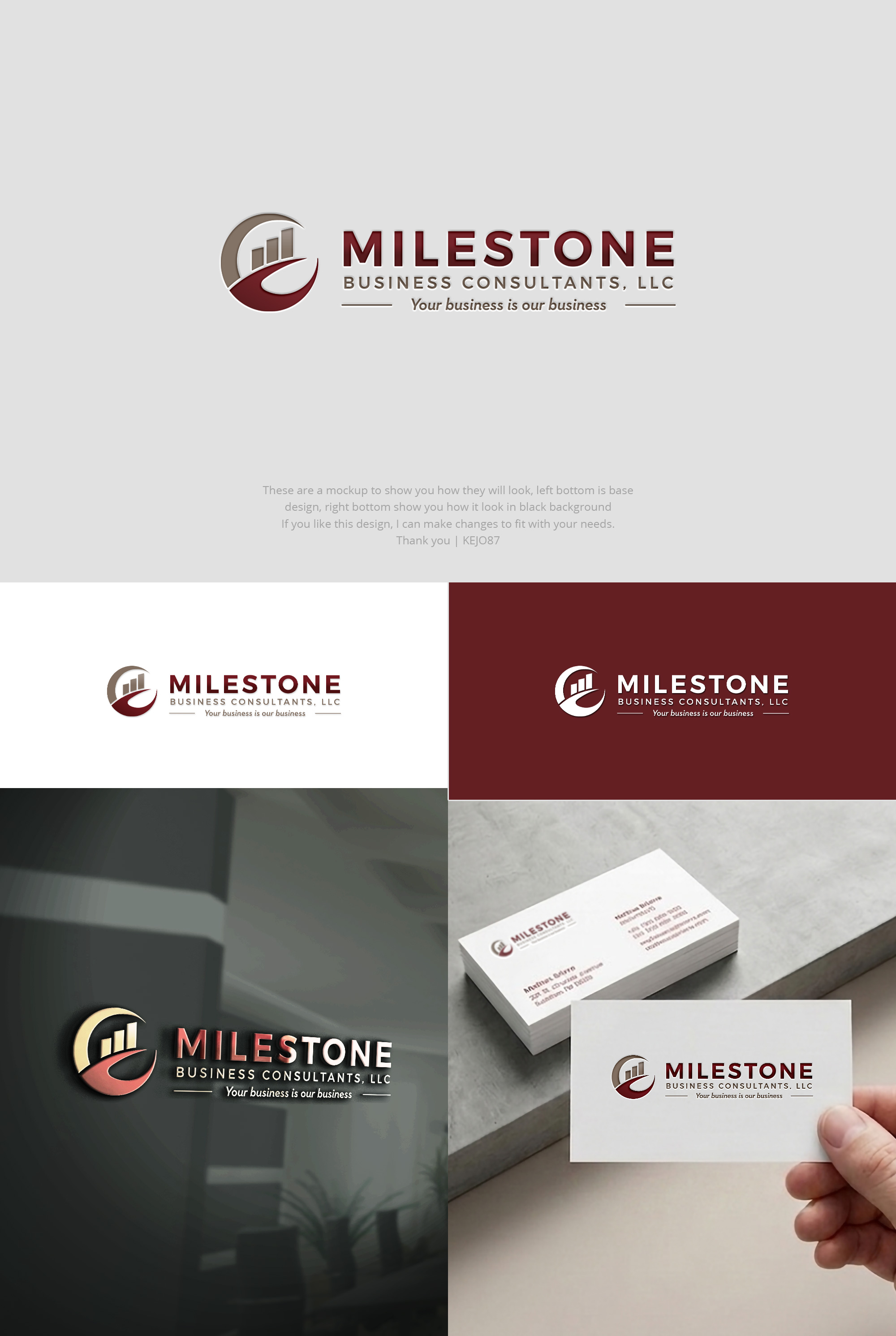 Logo Design by Kejo87 for Milestone Business Consultants, LLC | Design #37520242