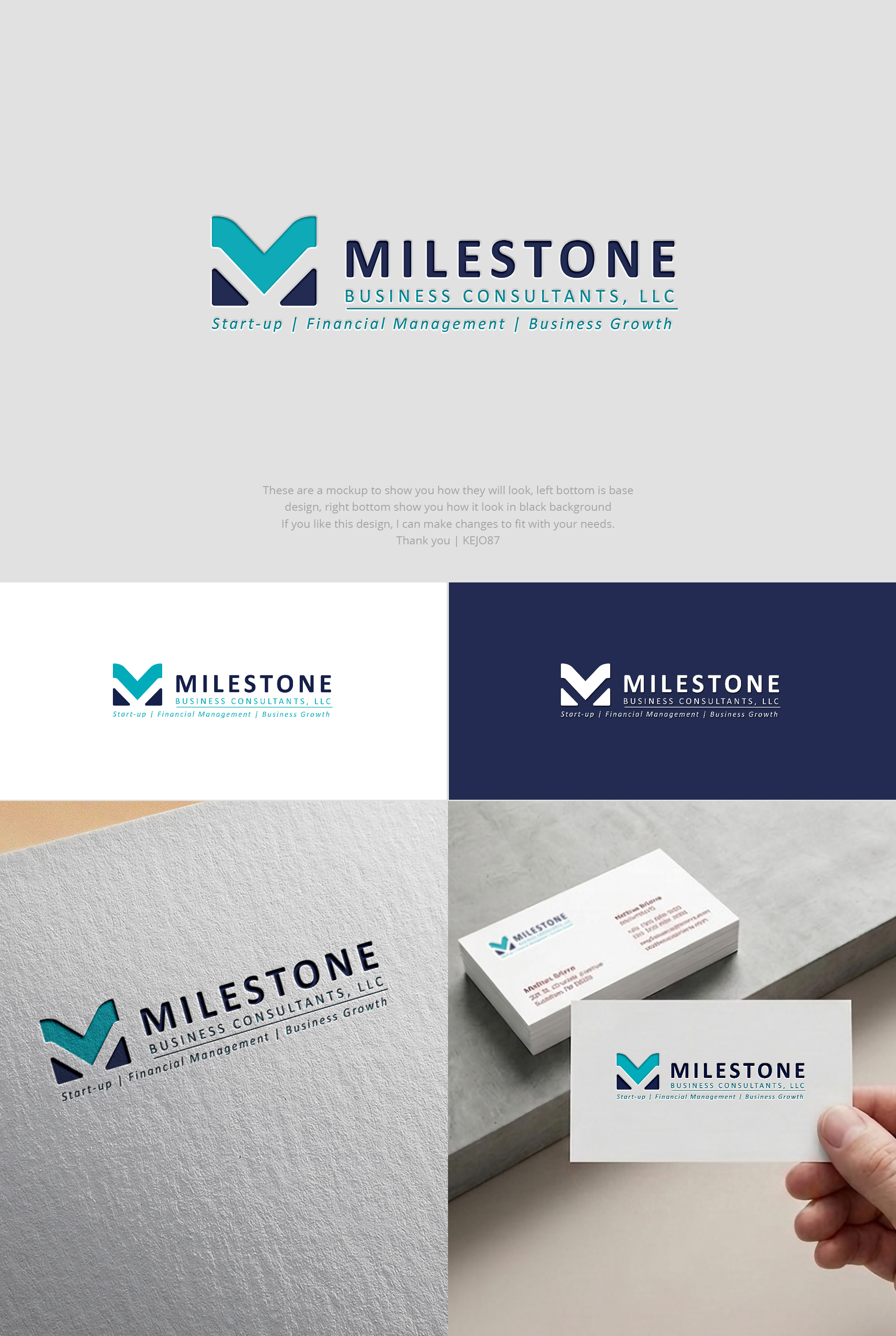 Logo Design by Kejo87 for Milestone Business Consultants, LLC | Design #37535748