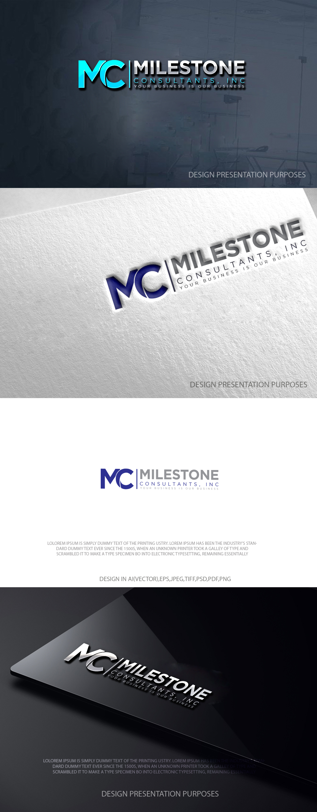 Logo Design by zebronicgraphic for Milestone Business Consultants, LLC | Design #37520096