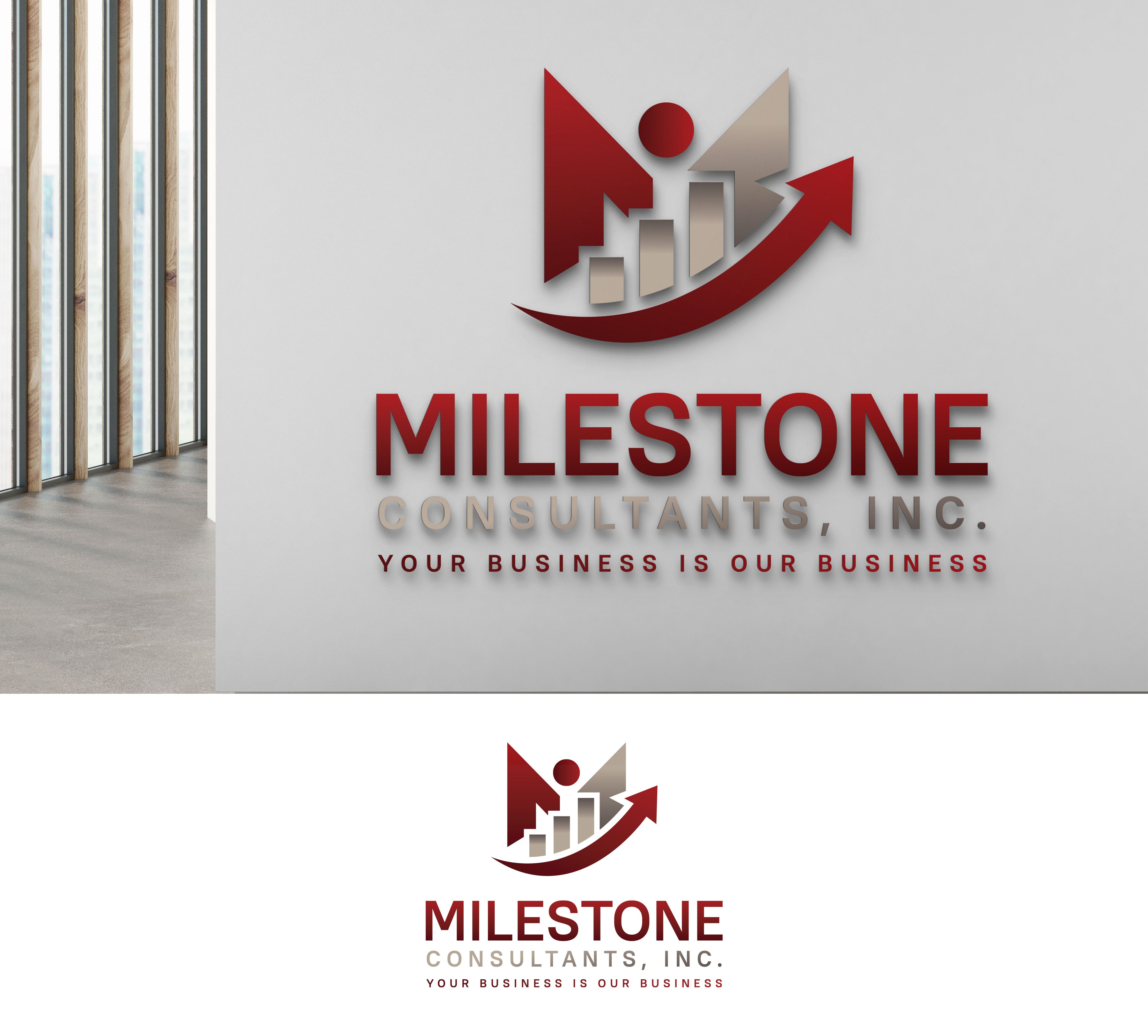 Logo Design by Impressive Designs for Milestone Business Consultants, LLC | Design #37518052