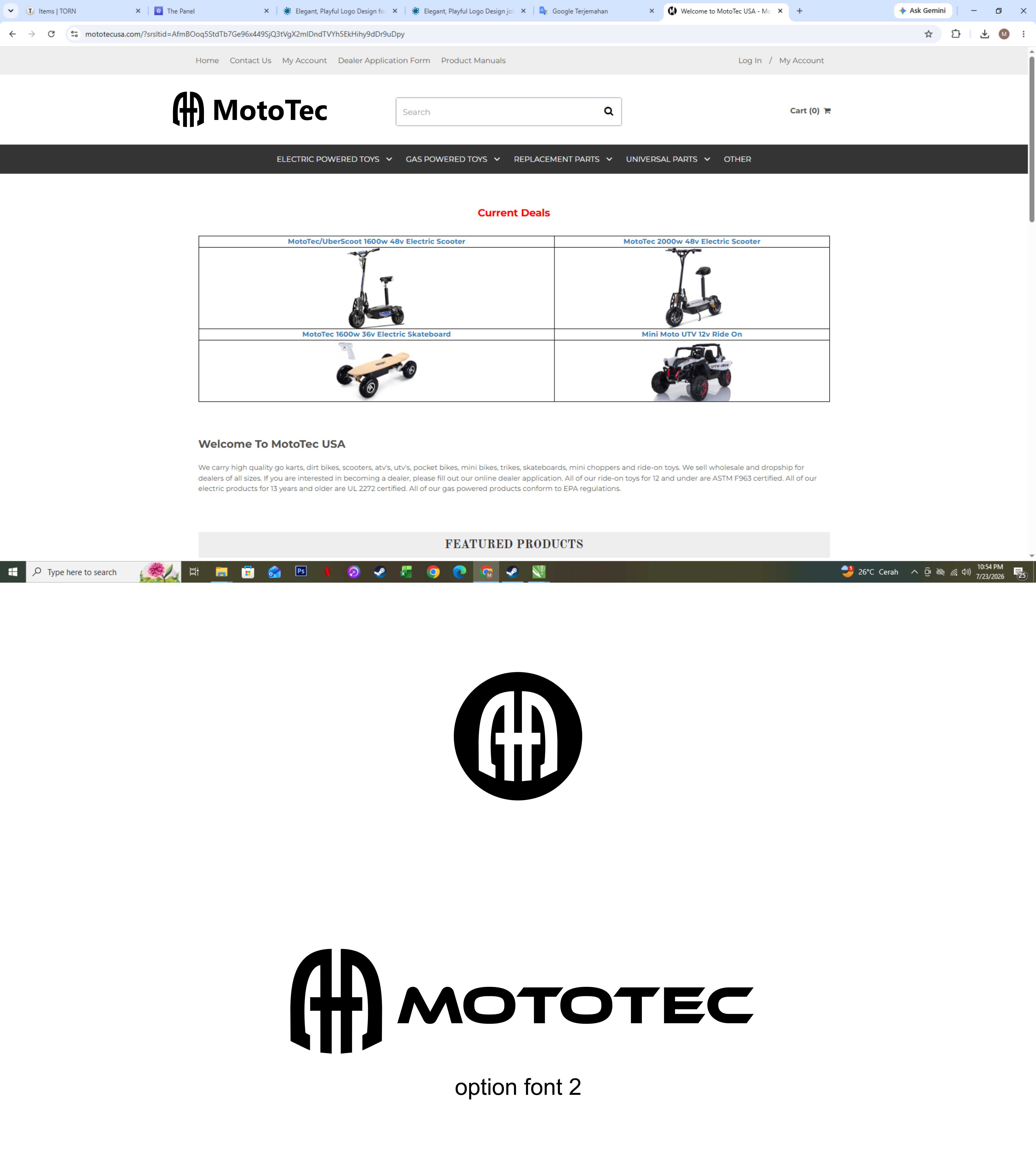 Logo Design by enka94 for MotoTec USA | Design #37519288