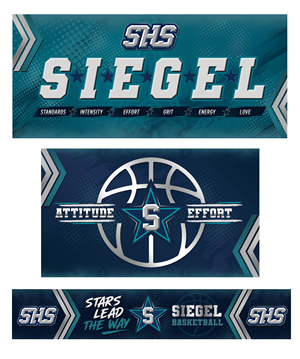 I need three graphics made that will go on walls in a basketball lockerroom