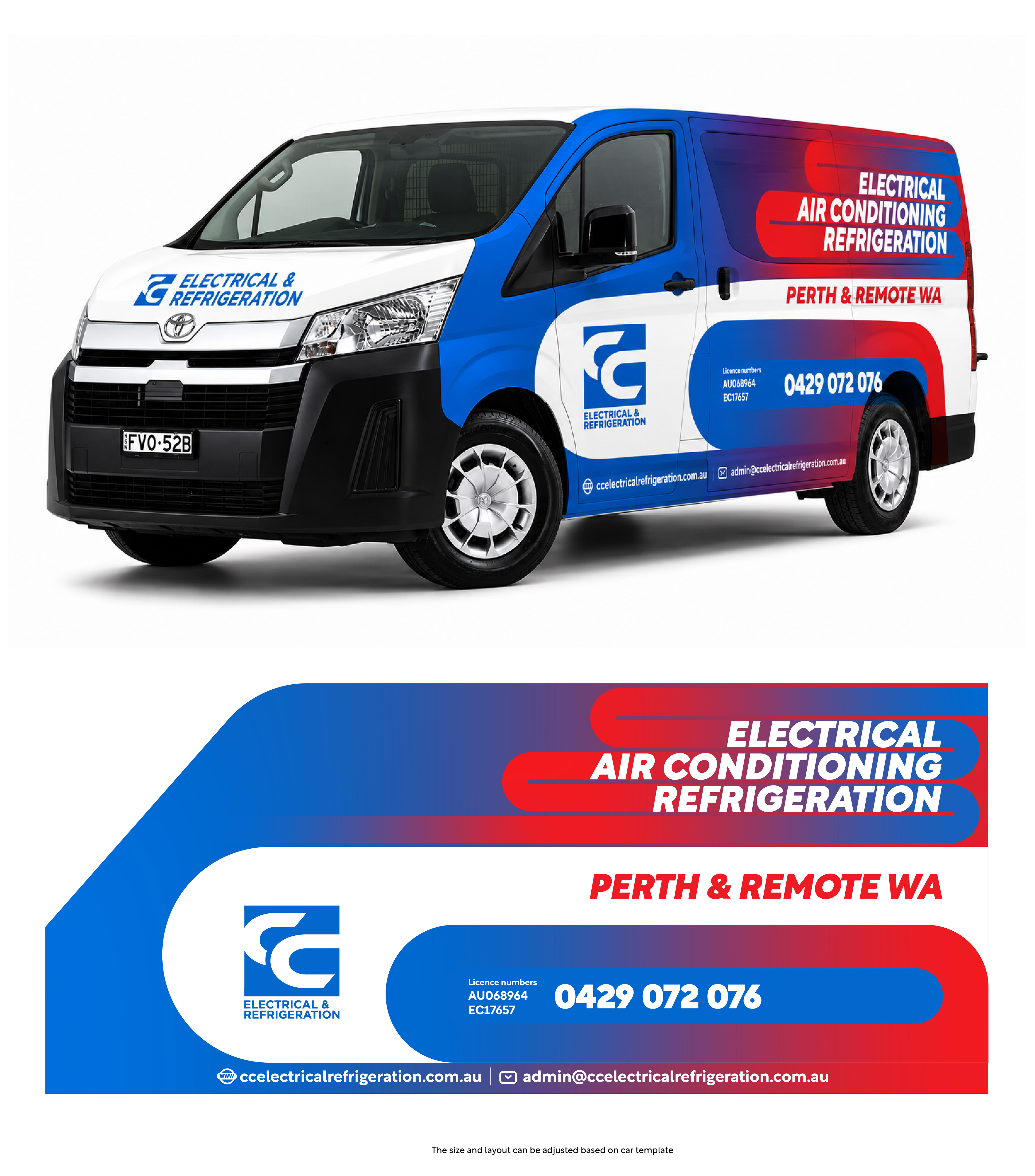 Car Wrap Design by Artya Works for CC Electrical And Refrigeration (WA) | Design #37525667