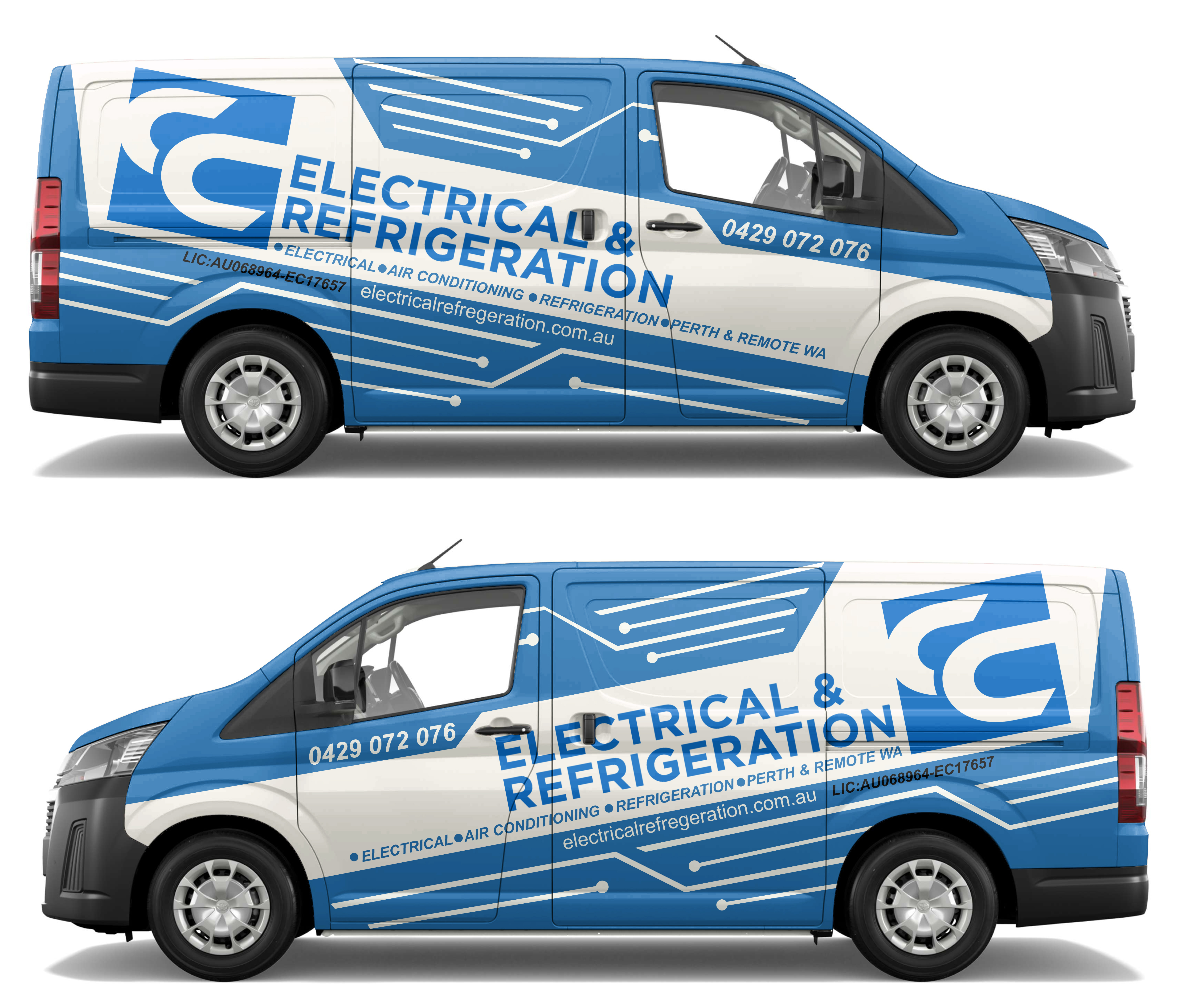 Car Wrap Design by Gina solution for CC Electrical And Refrigeration (WA) | Design #37525160