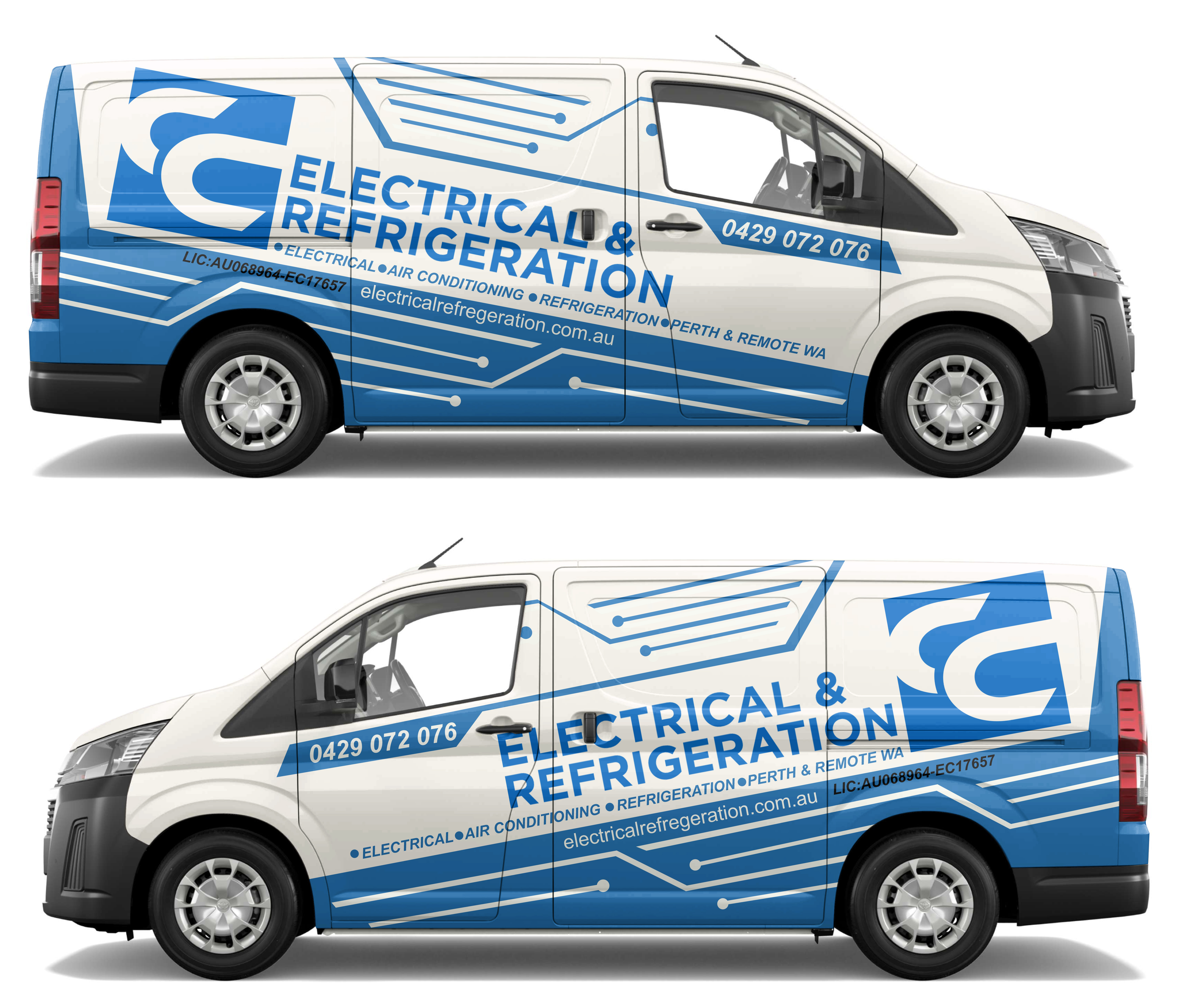 Car Wrap Design by Gina solution for CC Electrical And Refrigeration (WA) | Design #37525165