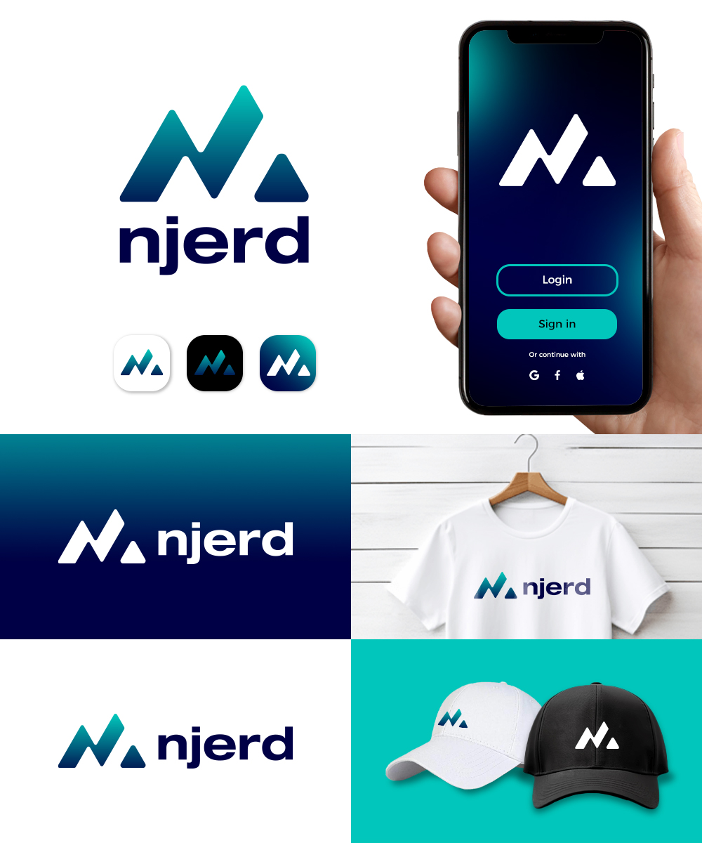 Logo Design by Alf Mozara for njerd | Design #37544014