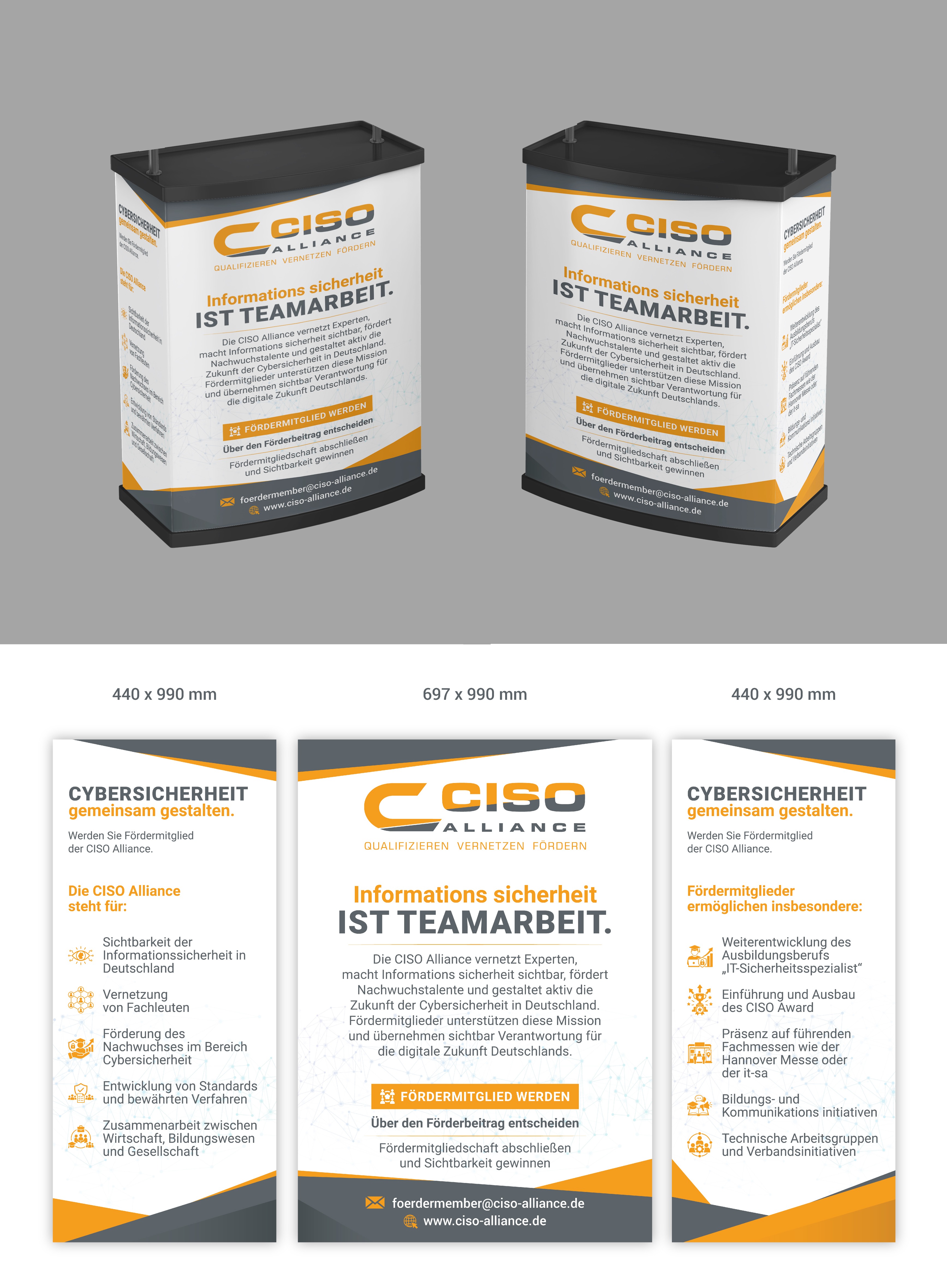 Trade Show Booth Design by Impressive Designs for CISO Alliance e.V. | Design #37564609