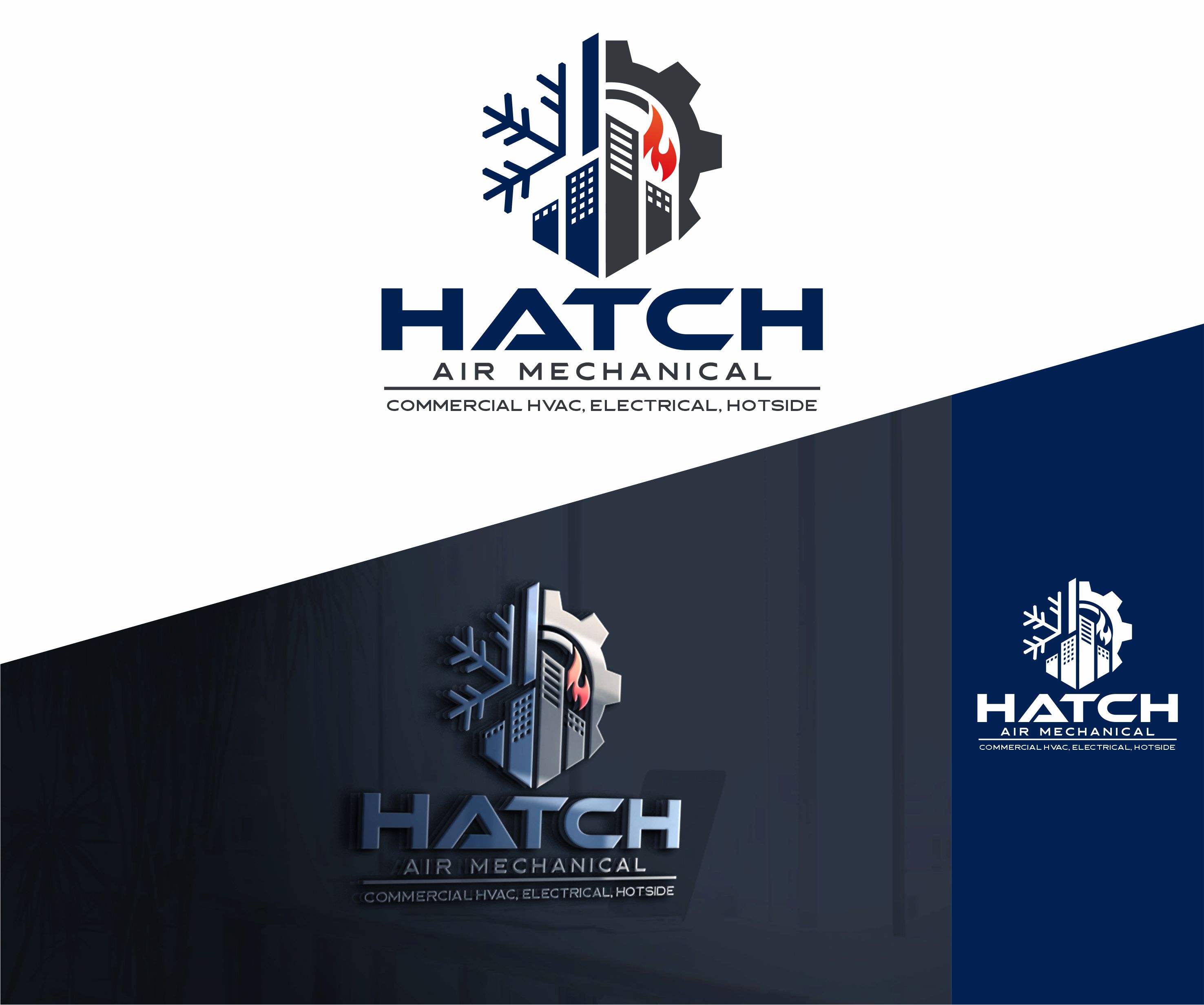 Logo Design by alkaline for Hatch Air Mechanical | Design #37548630