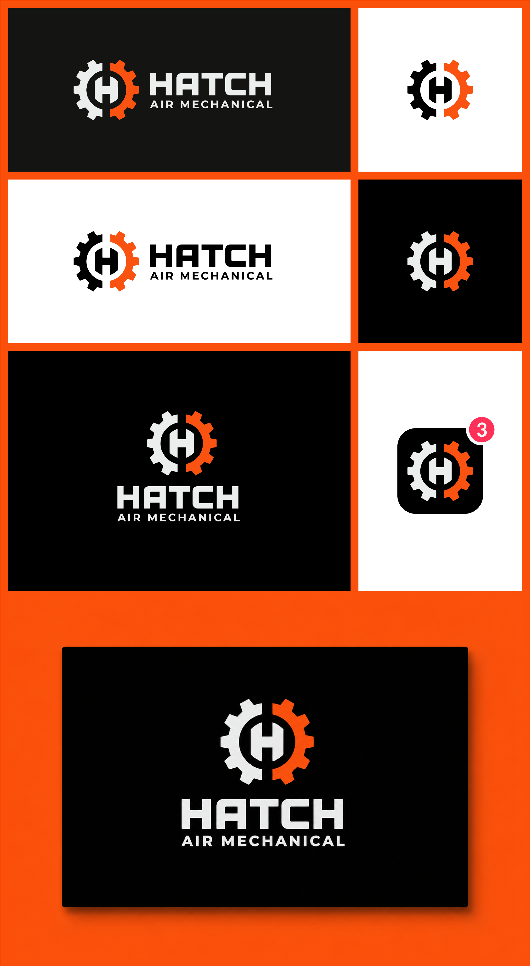 Logo Design by Ha.Connick for Hatch Air Mechanical | Design #37556971