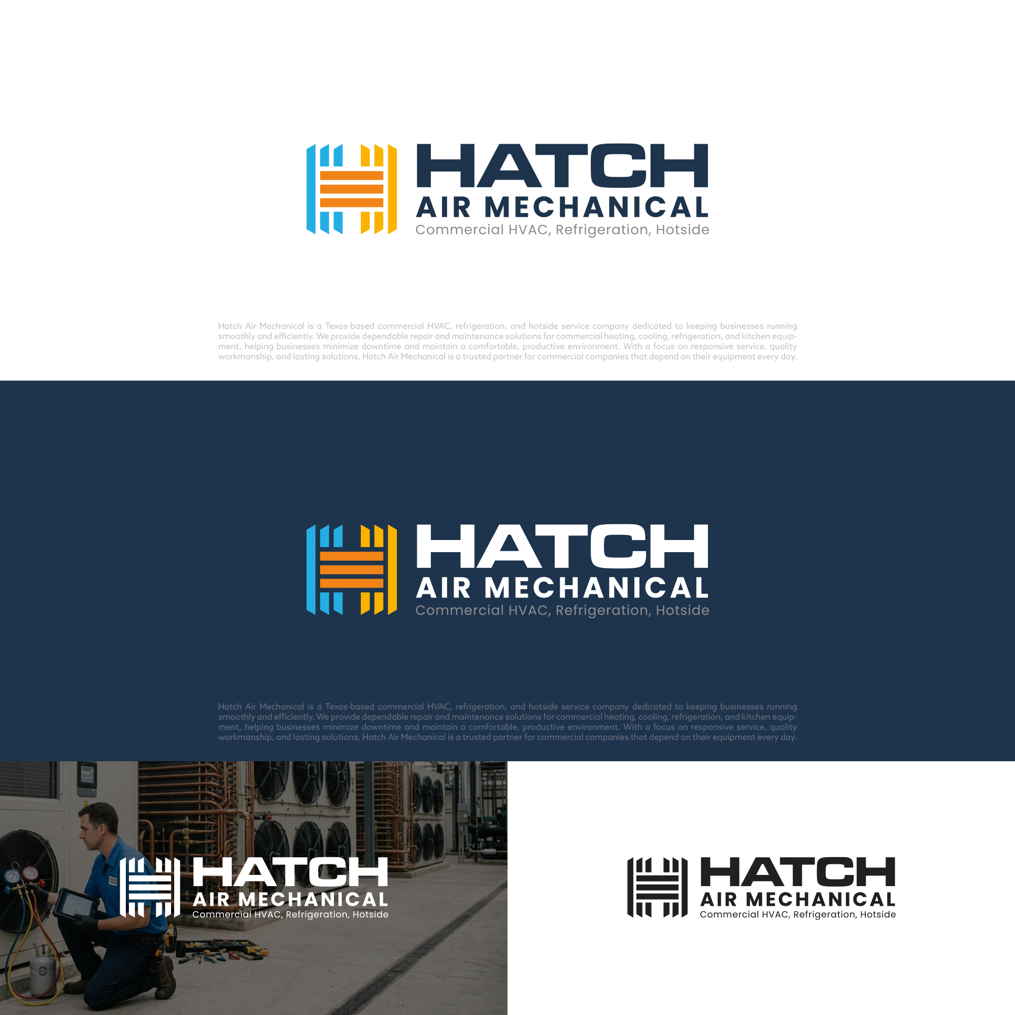 Logo Design by COLOUR CREATIVE for Hatch Air Mechanical | Design #37657012