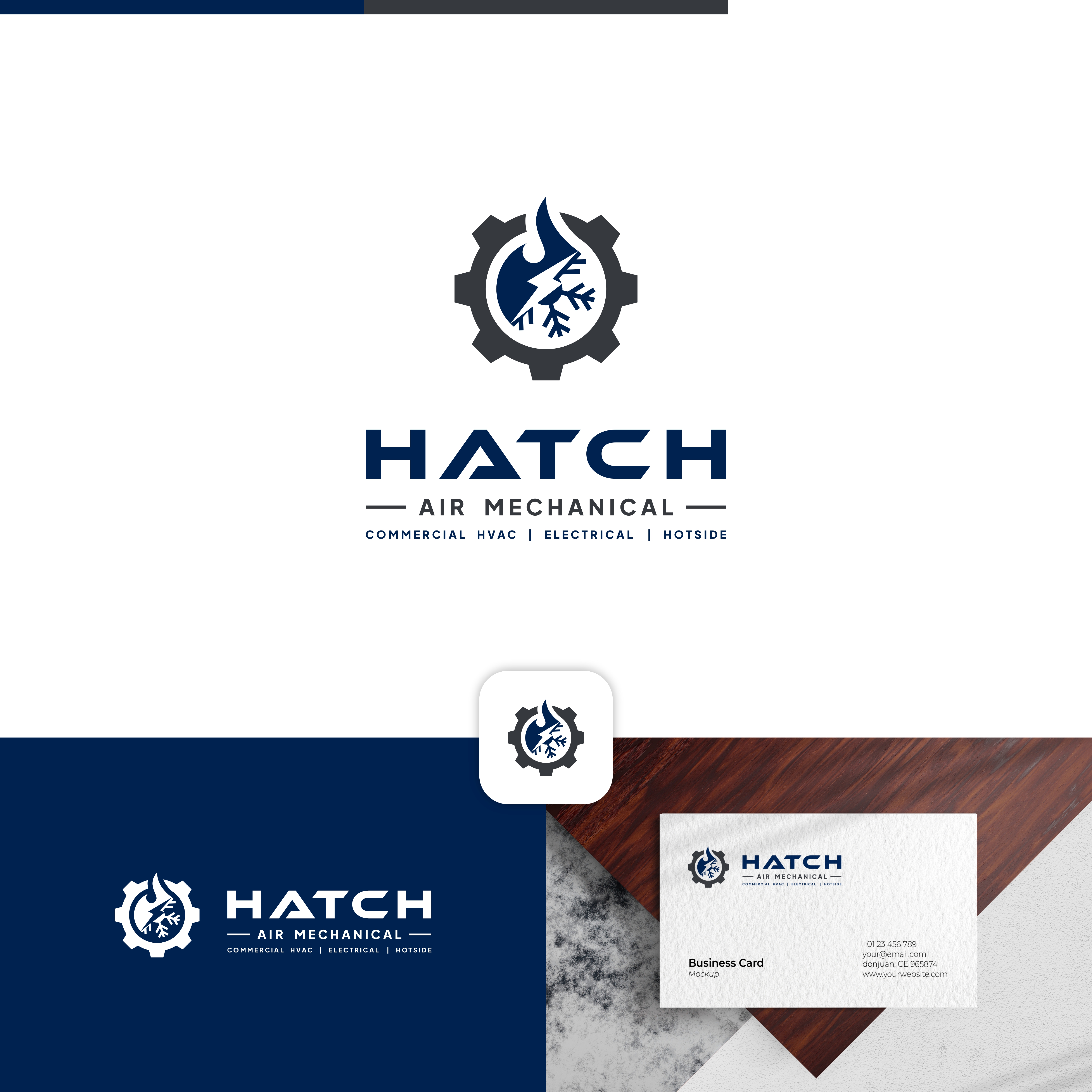 Logo Design by Dell_a.Design for Hatch Air Mechanical | Design #37548792