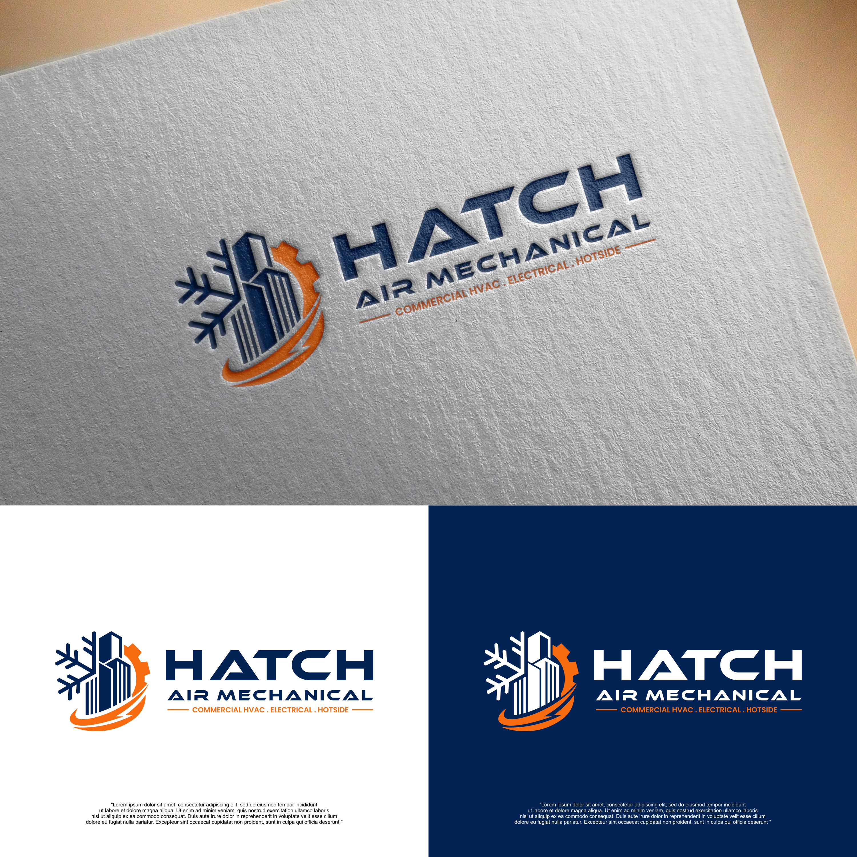 Logo Design by izdihaar studio for Hatch Air Mechanical | Design #37556397