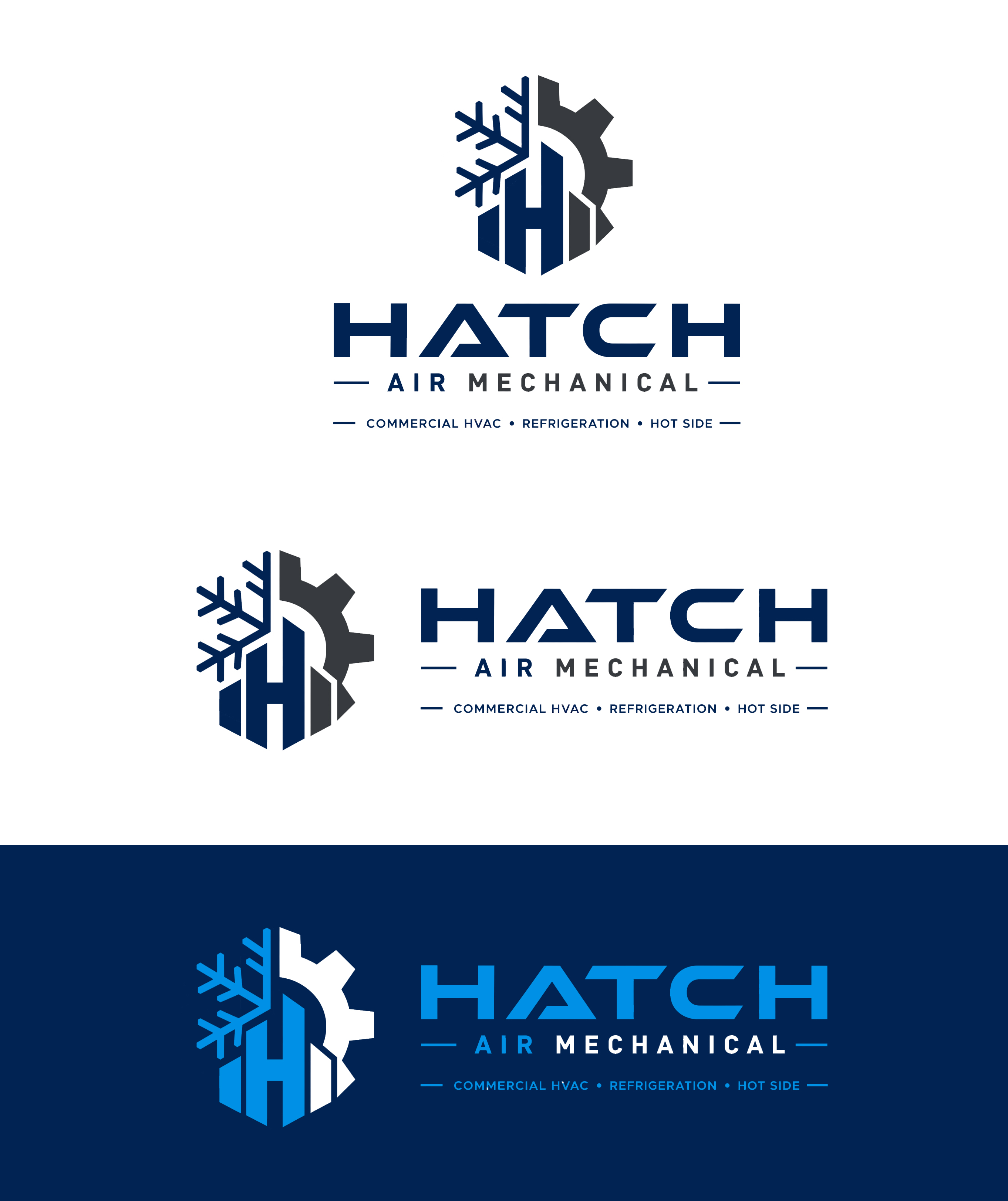 Logo Design by Noor Ezz for Hatch Air Mechanical | Design #37552007