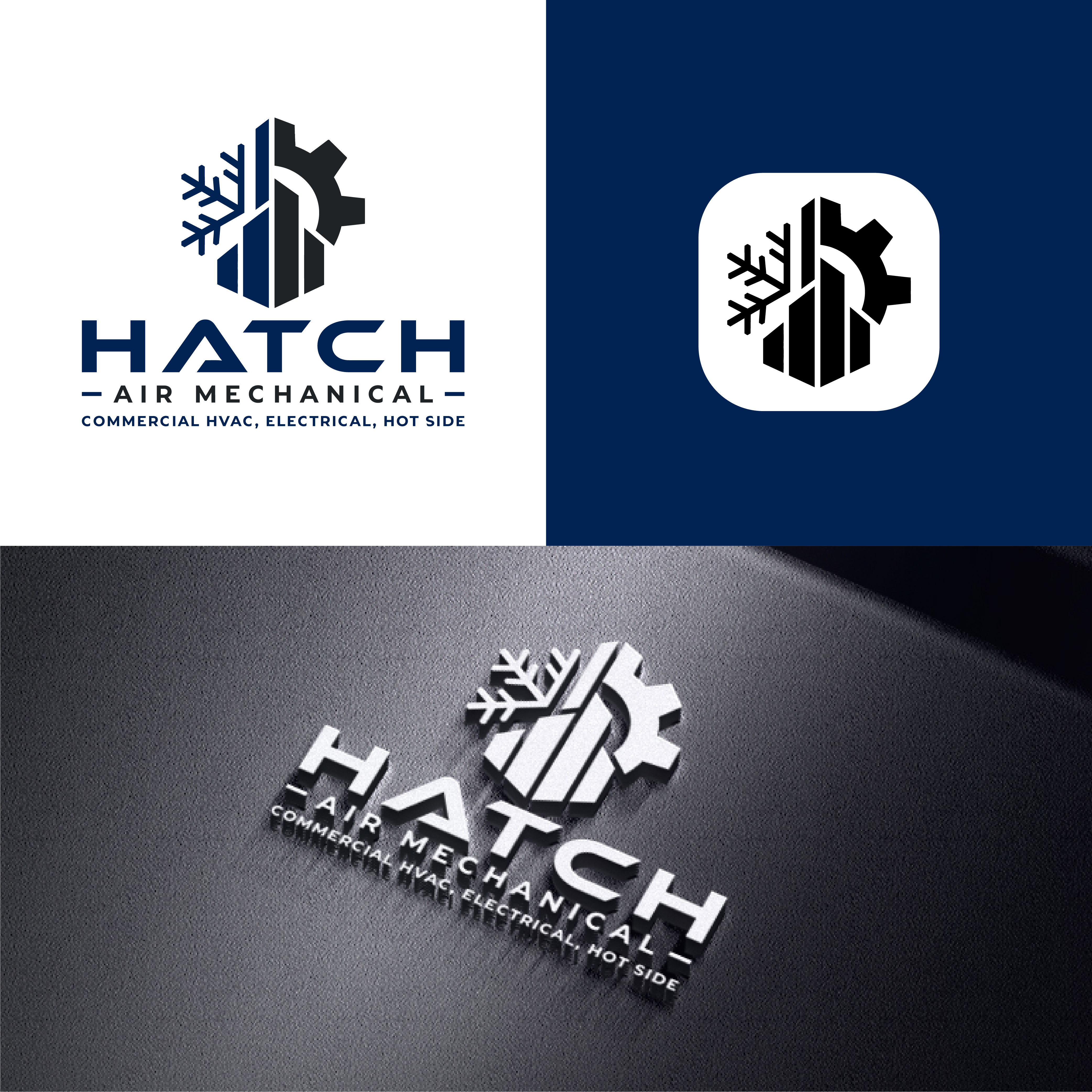 Logo Design by Mama Designer for Hatch Air Mechanical | Design #37548661