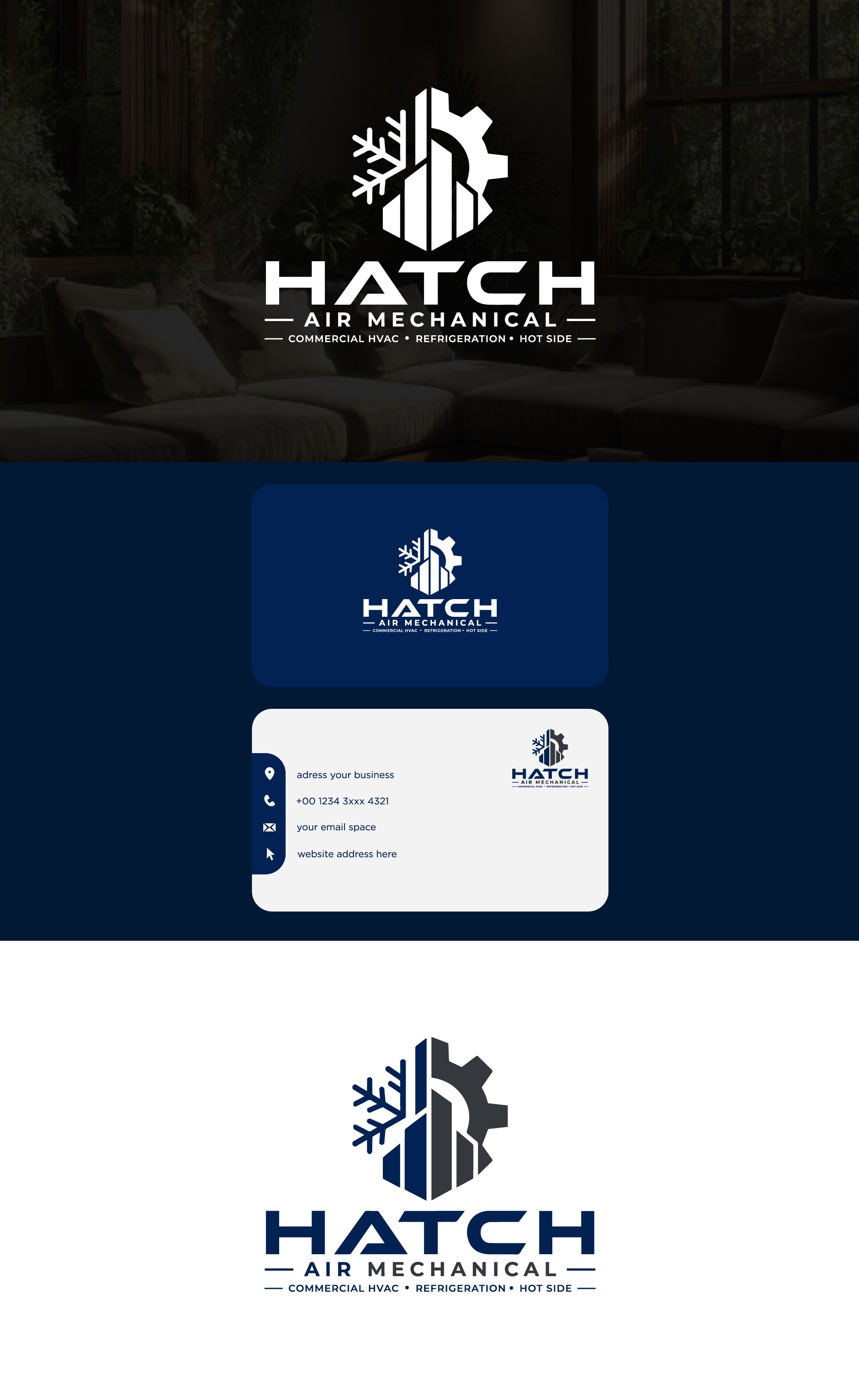 Logo Design by Annapoorna Design Co for Hatch Air Mechanical | Design #37572132
