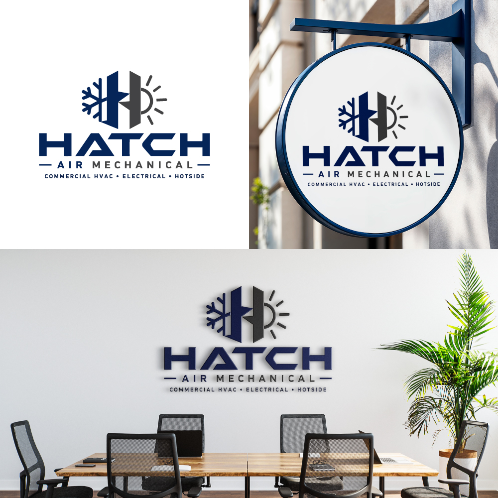 Logo Design by Virtuoso_designs for Hatch Air Mechanical | Design #37551484