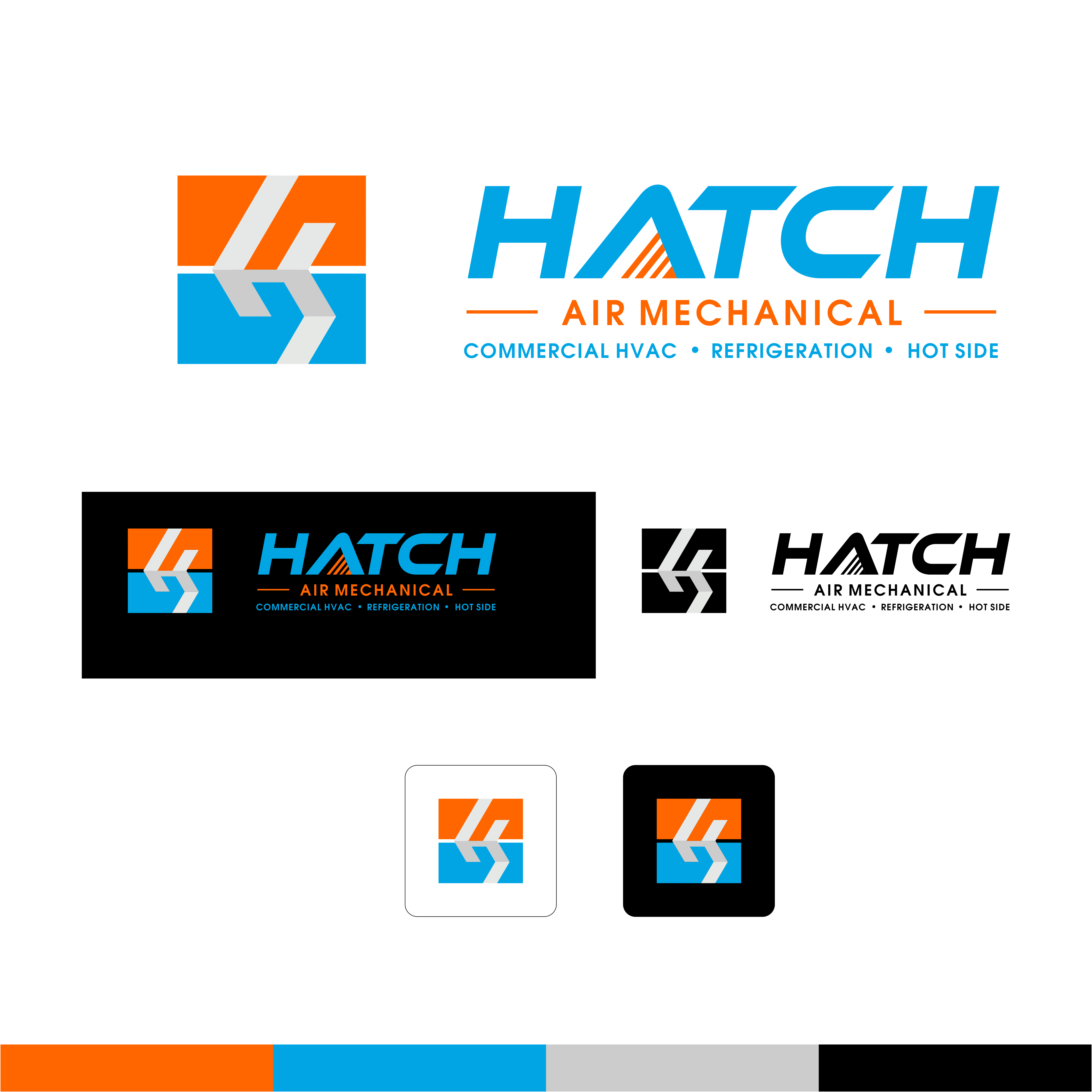 Logo Design by Giga Rizky for Hatch Air Mechanical | Design #37655319