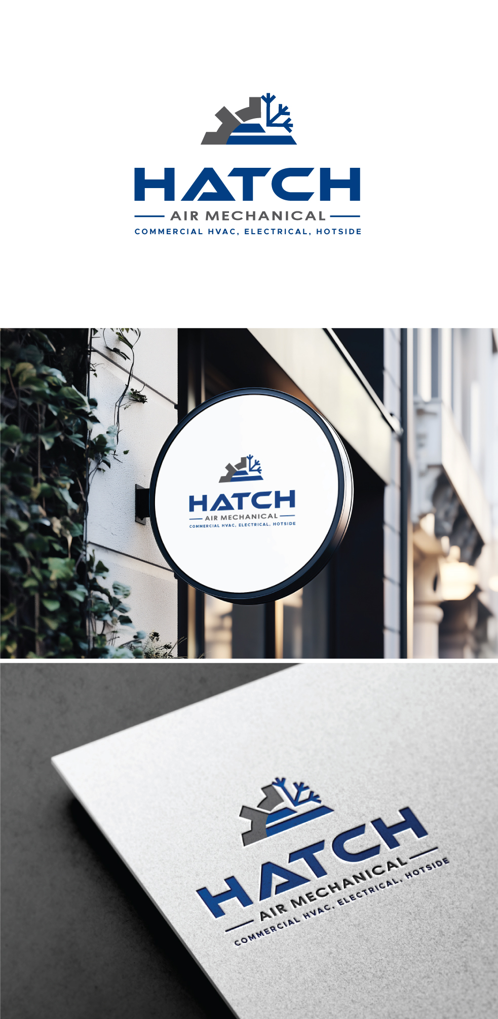 Logo Design by AbhishekkM'24 for Hatch Air Mechanical | Design #37549091