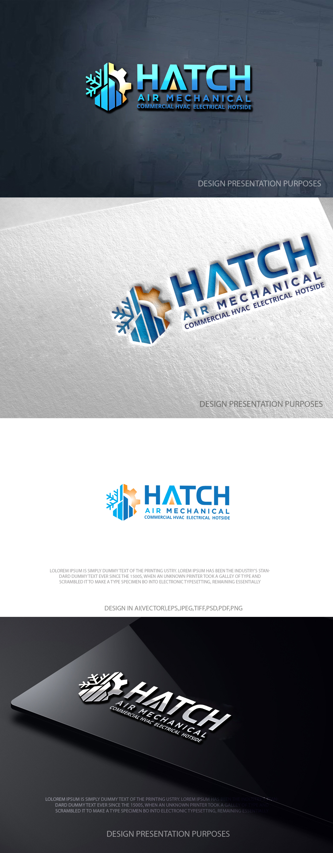 Logo Design by zebronicgraphic for Hatch Air Mechanical | Design #37554625