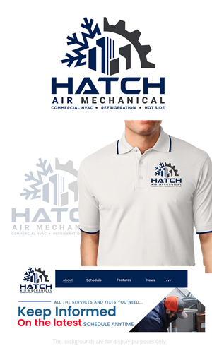 Logo Design by edwinnegz1 for Hatch Air Mechanical | Design: #37548595