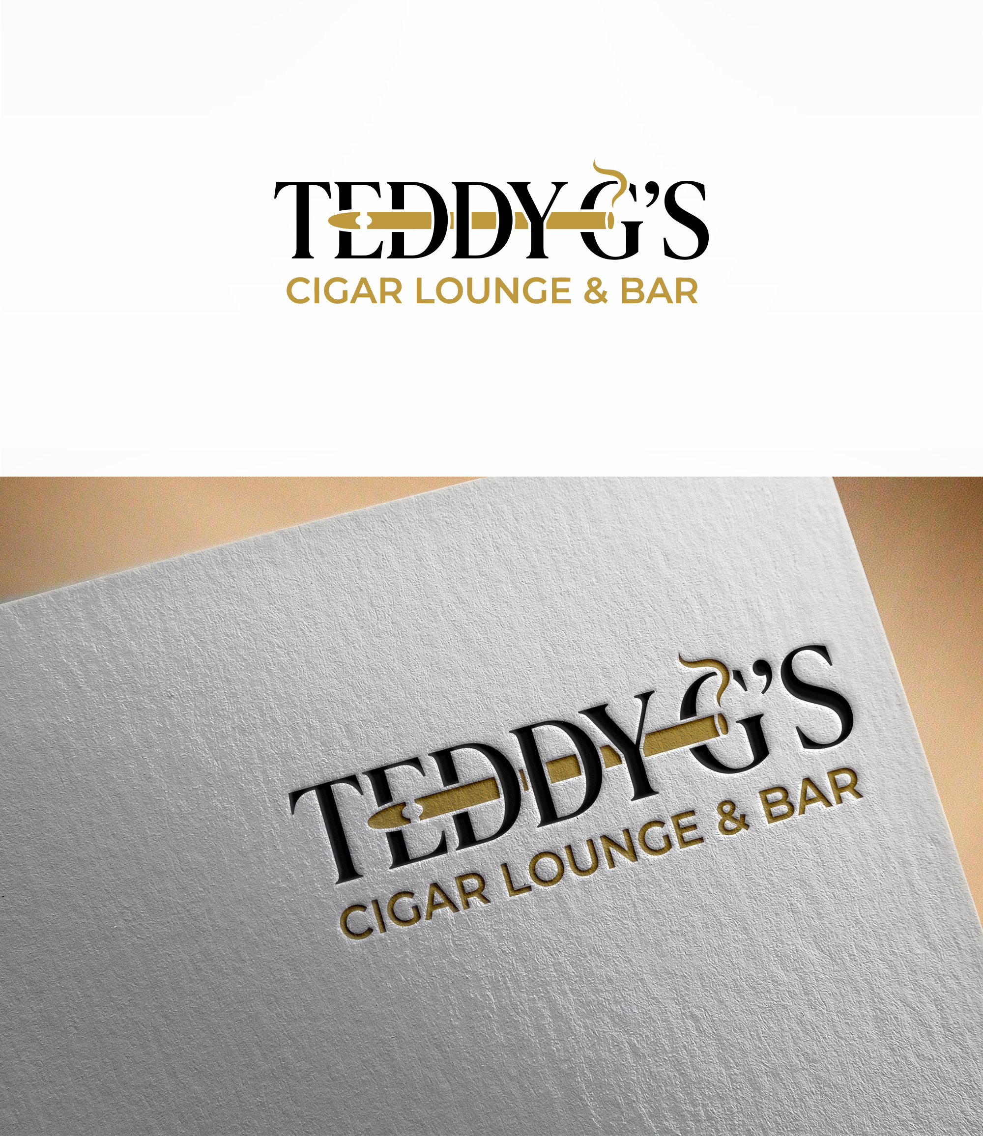 Diseño de Logo por Visionary Creations para Teddy G's Cigar Lounge & Bar | Diseño #37562398