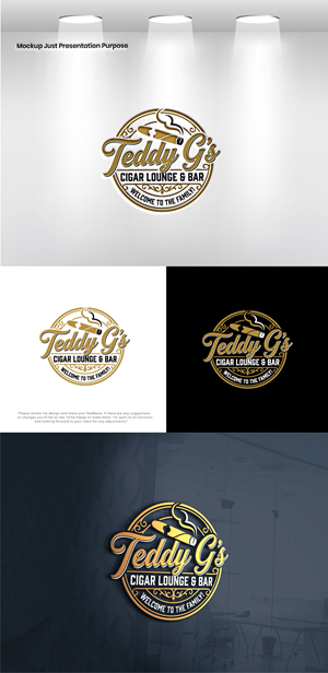 Logo Design by Pixel Signature for Teddy G's Cigar Lounge & Bar | Design: #37559170