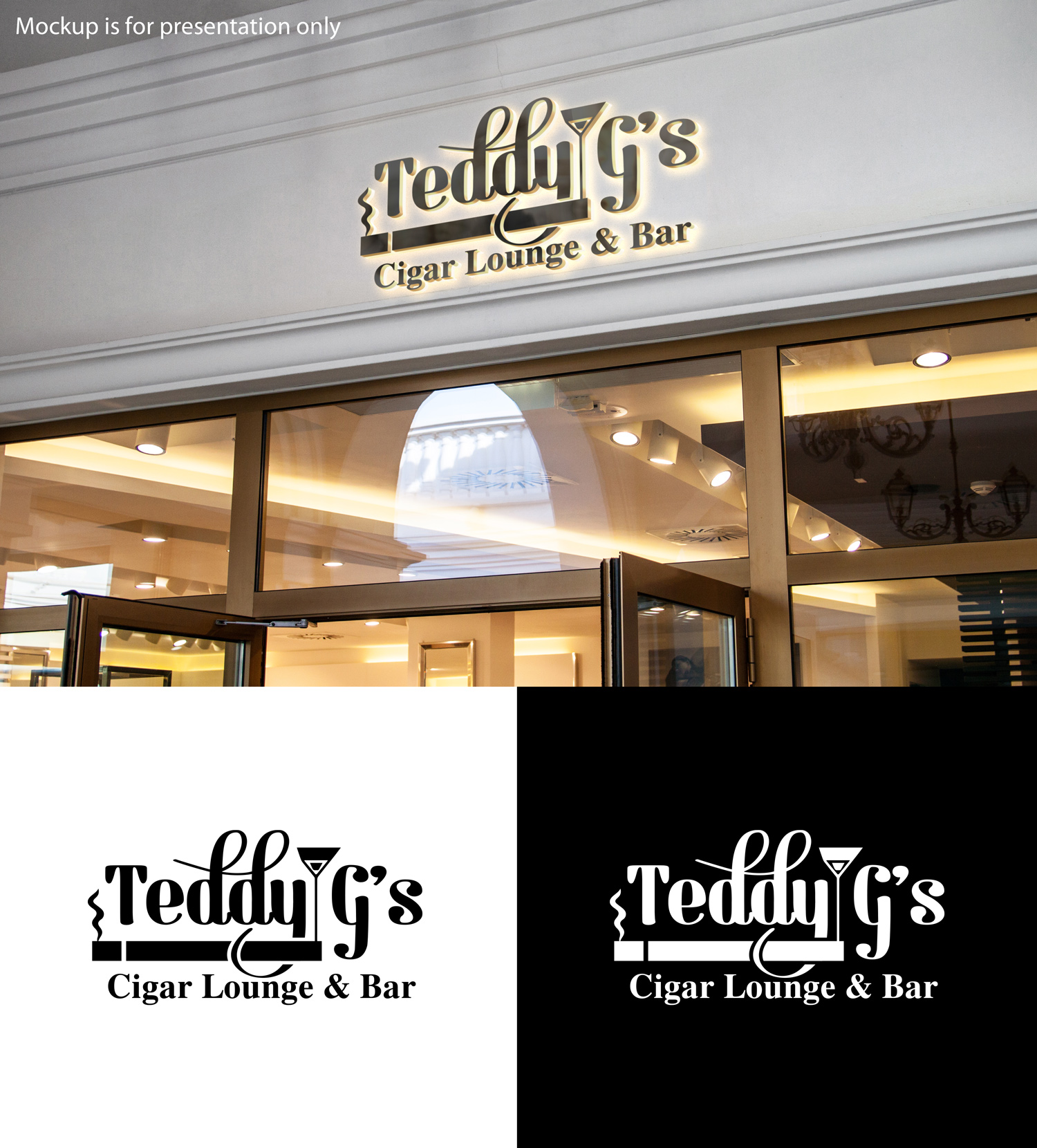 Design de Logo par M Art & Design pour Teddy G's Cigar Lounge & Bar | Design #37562186