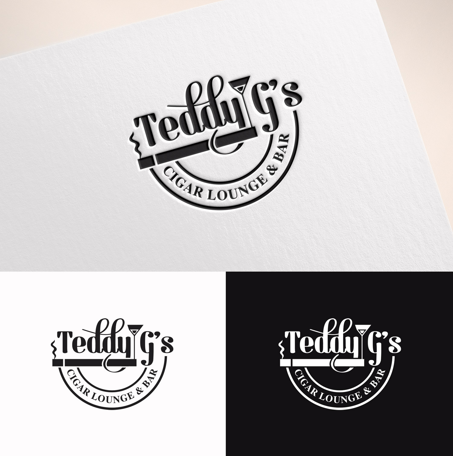 Diseño de Logo por M Art & Design para Teddy G's Cigar Lounge & Bar | Diseño #37562210