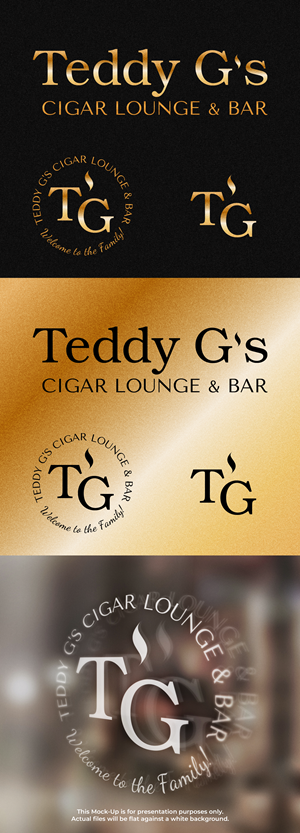 Logo Design by Oleksandr Tovarkov for Teddy G's Cigar Lounge & Bar | Design: #37561513