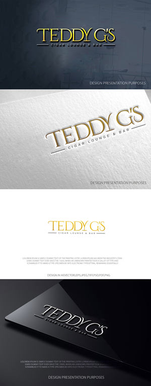 Logo Design by zebronicgraphic for Teddy G's Cigar Lounge & Bar | Design: #37562182