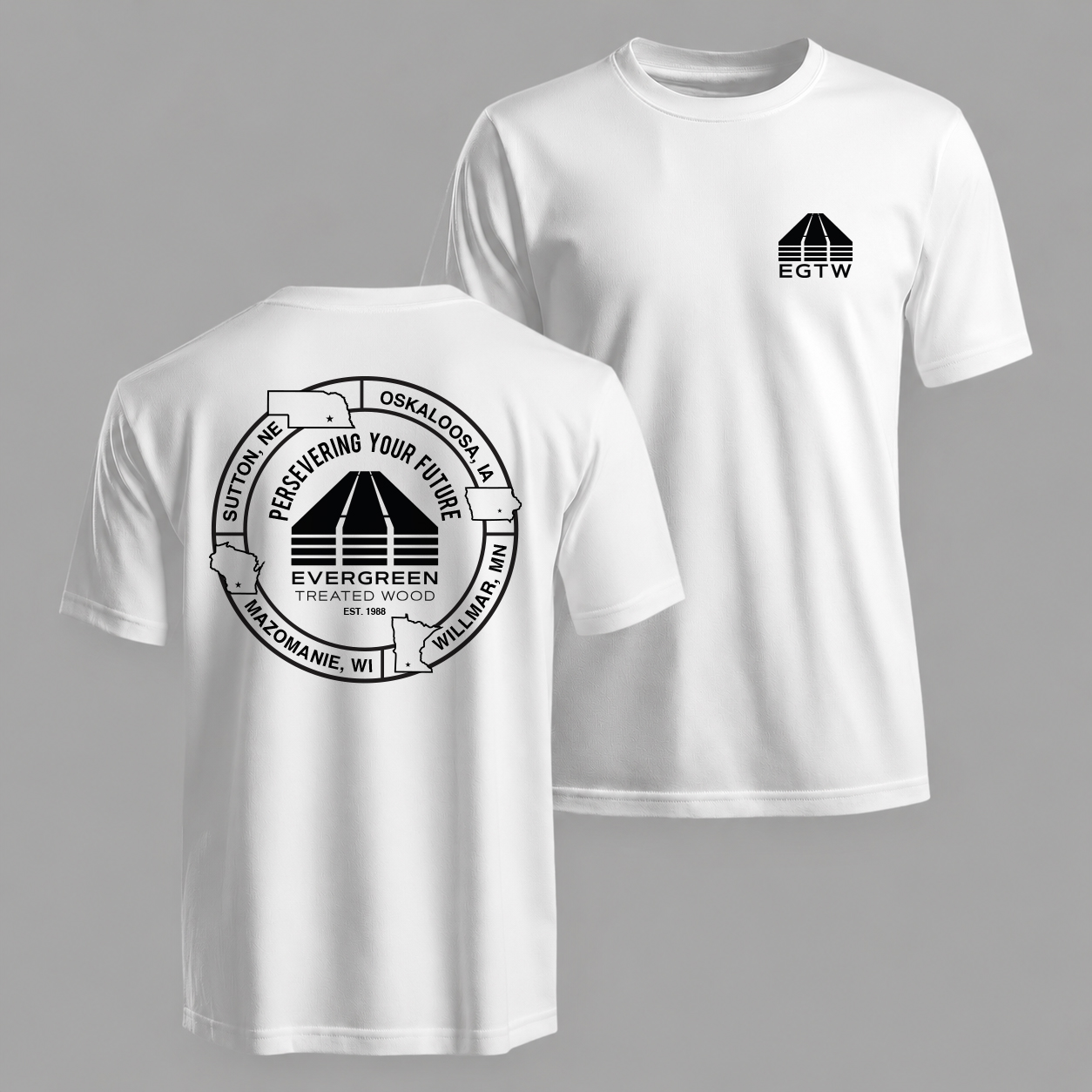 T-shirt Design by Alif think for Iowa Wood Preservers | Design #37572190