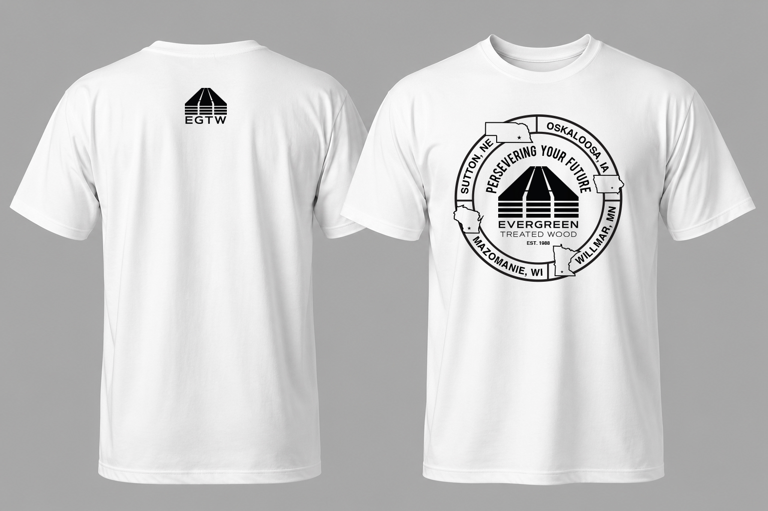 T-shirt Design by Alif think for Iowa Wood Preservers | Design #37572191