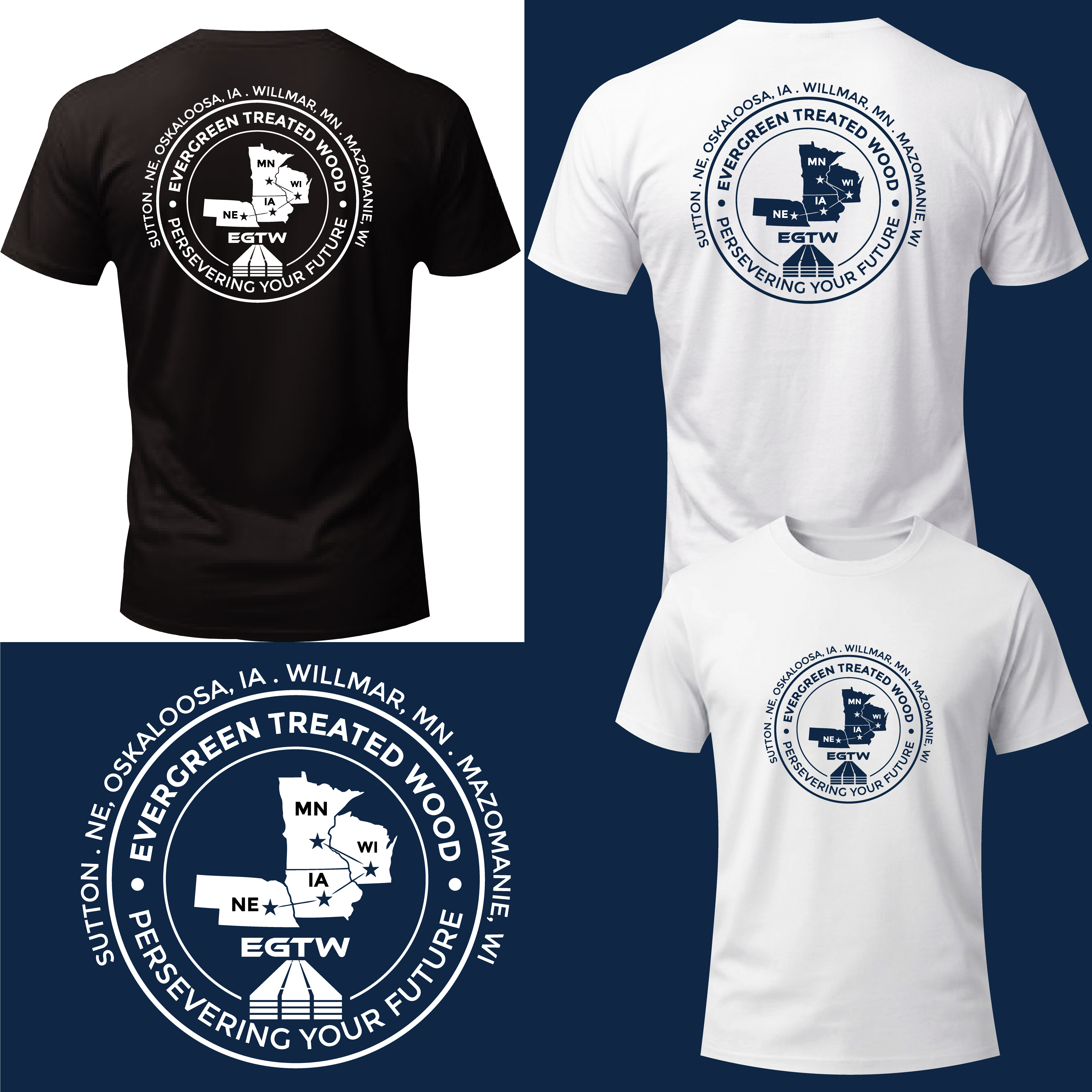 T-shirt Design by amdad26 for Iowa Wood Preservers | Design #37559167