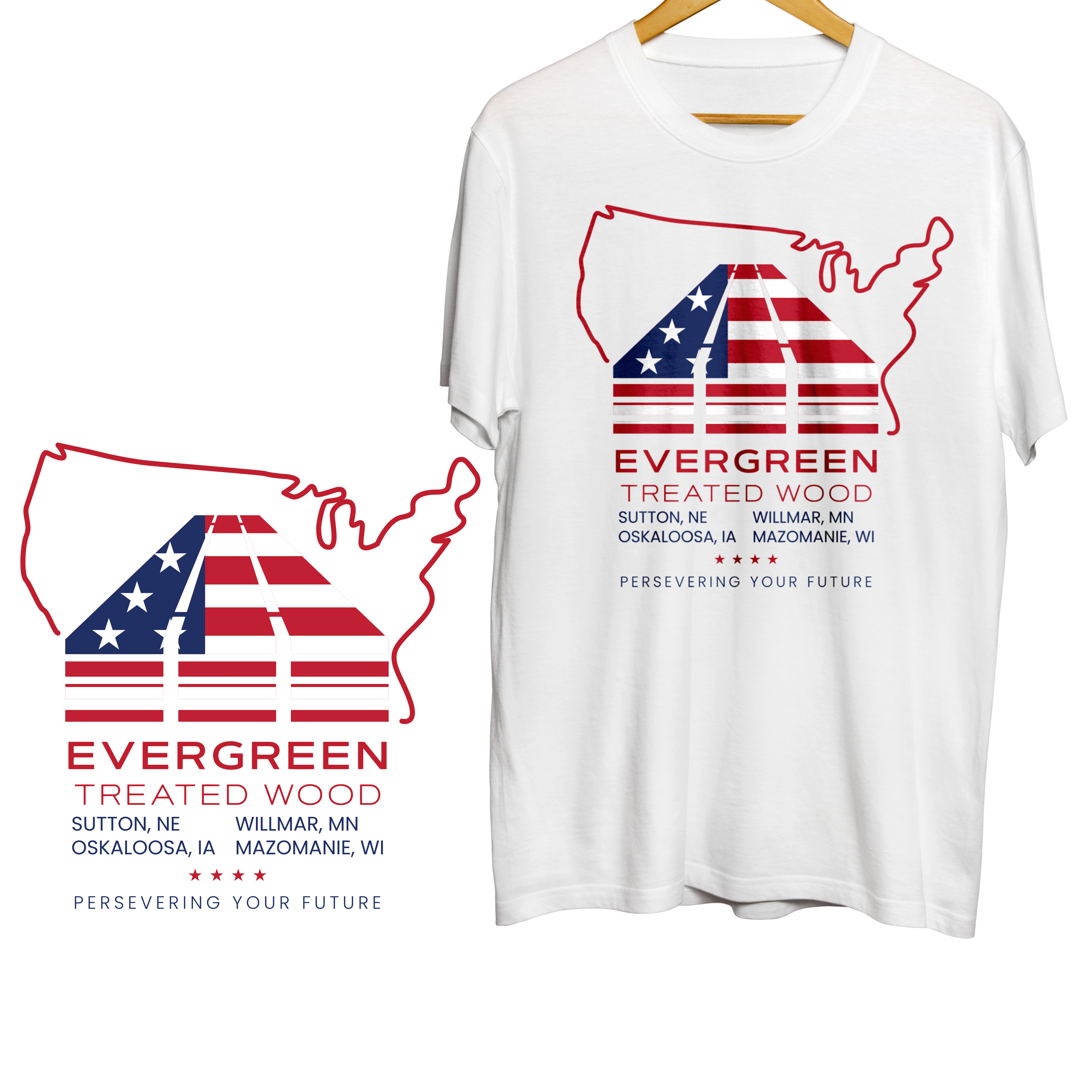 T-shirt Design by belimbing for Iowa Wood Preservers | Design #37563543
