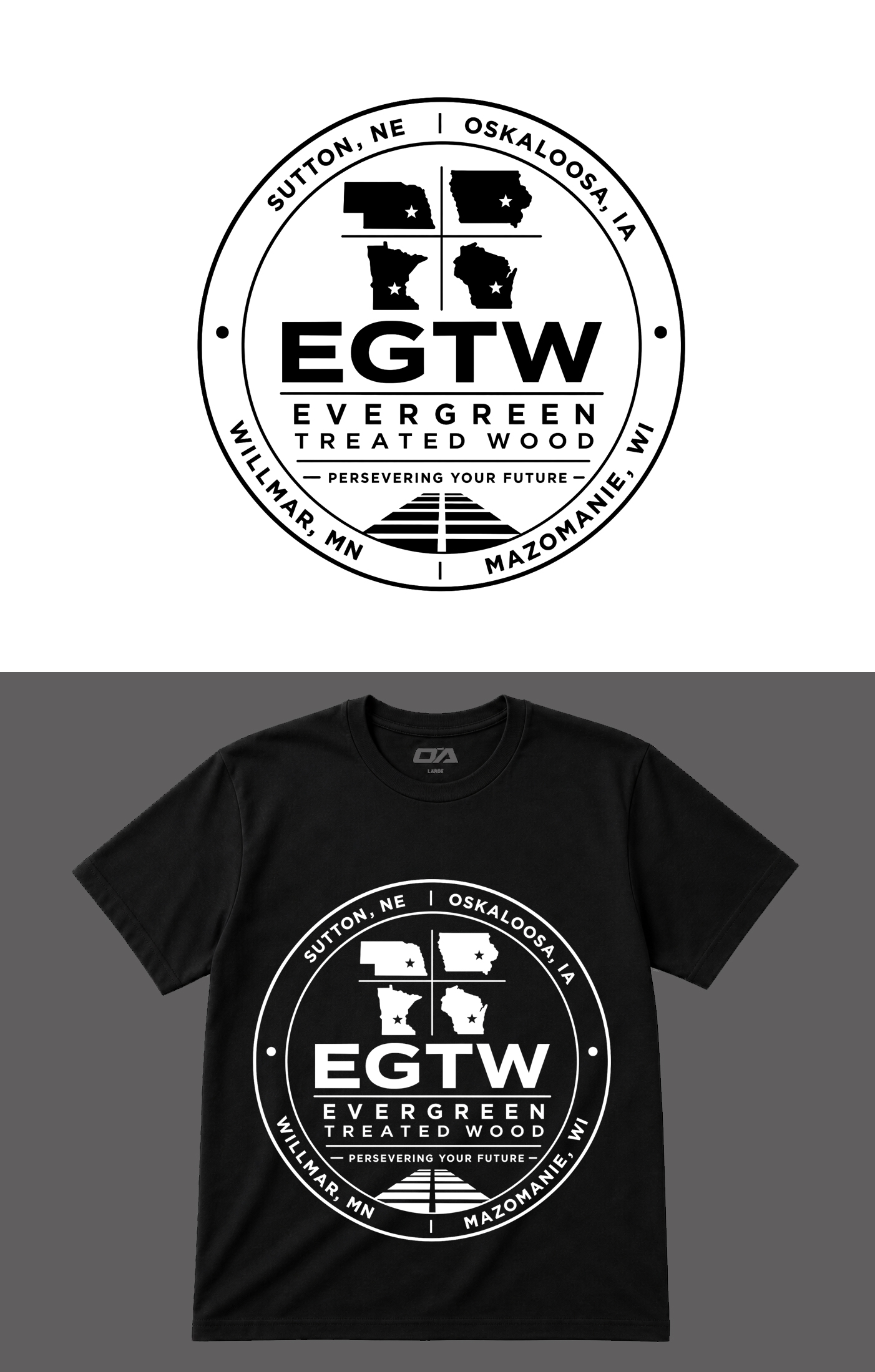 T-shirt Design by Nooren for Iowa Wood Preservers | Design #37559095