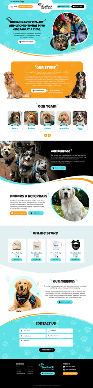 Web Design by Blue Sparrow for PawsPack | Design: #37568086